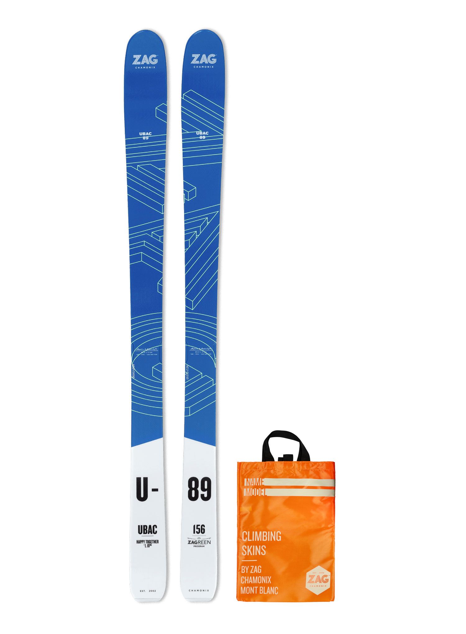 Set za turno skijanje ZAG UBAC 89 Lady - blue/white