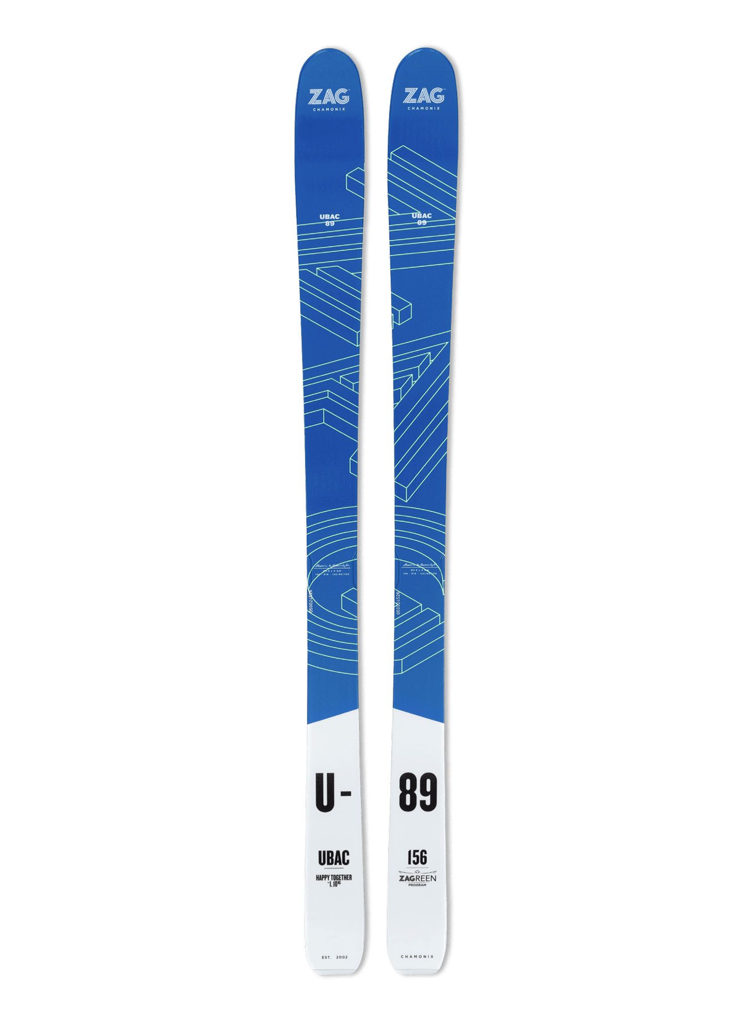Set za turno skijanje ZAG UBAC 89 Lady - blue/white