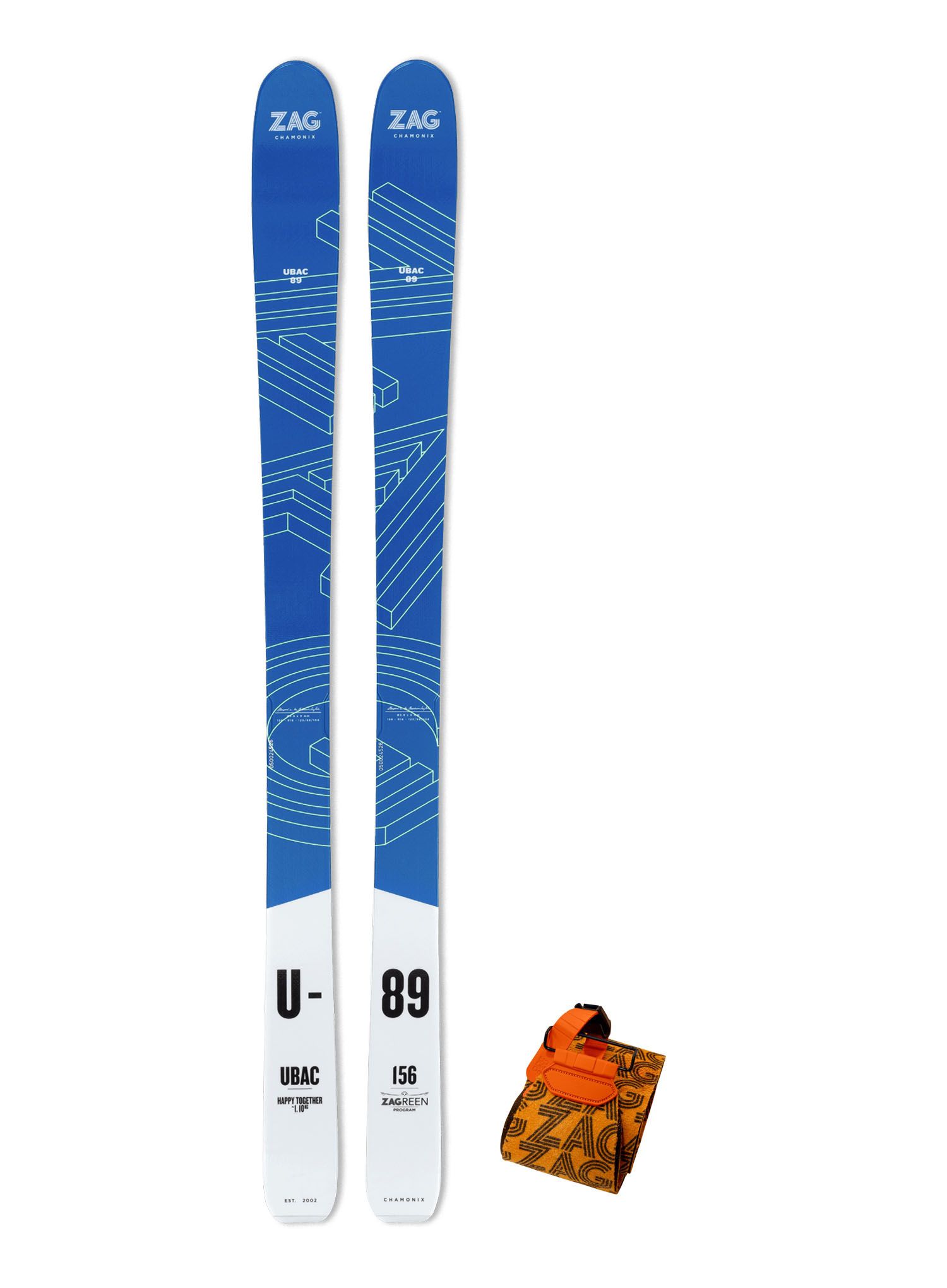 Set za turno skijanje ZAG UBAC 89 Lady - blue/white