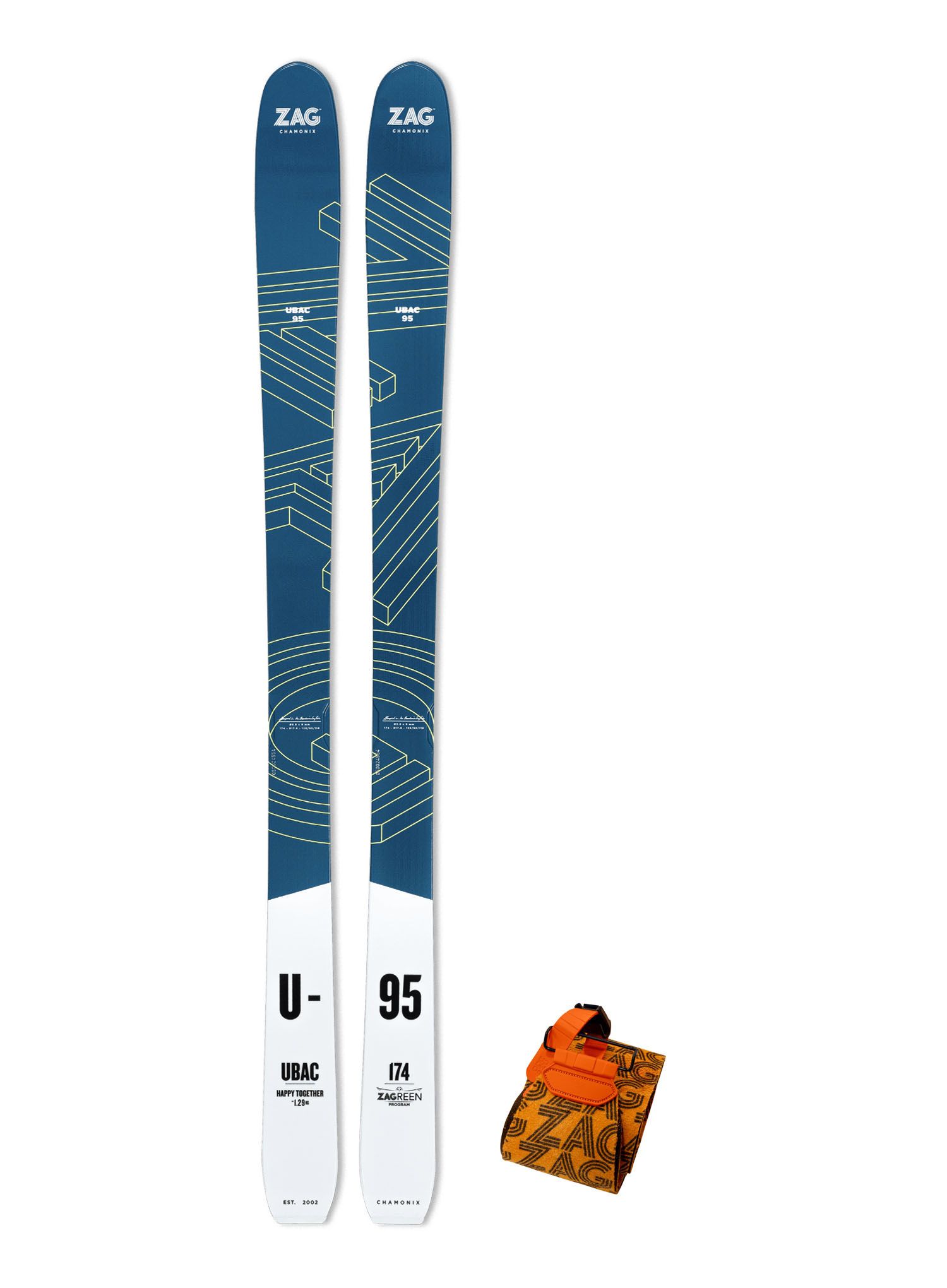 Set za turno skijanje ZAG UBAC 95 - blue/white