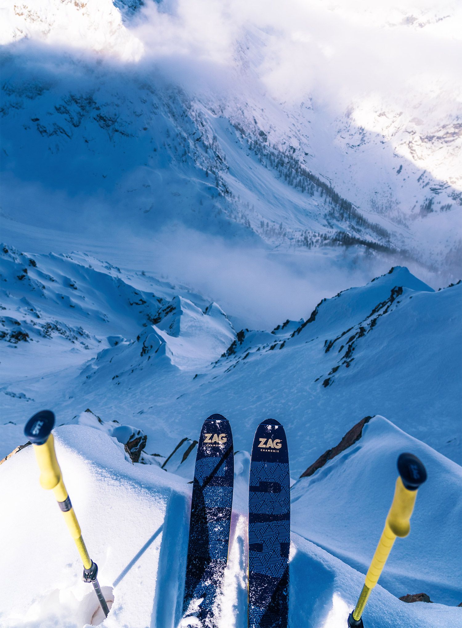 Set za turno skijanje ZAG Ubac 89 - blue/white