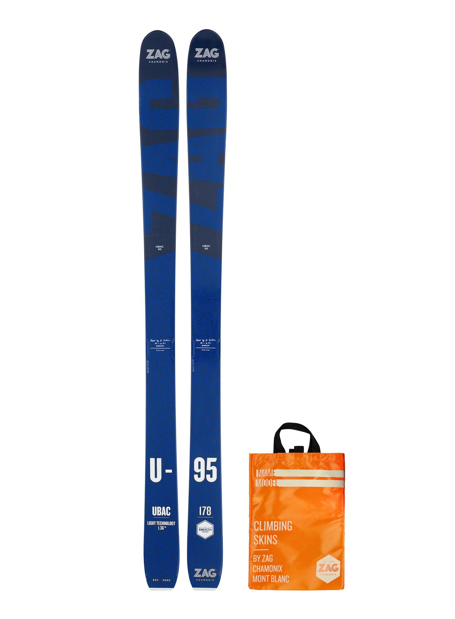 Set za turno skijanje ZAG Ubac 95 - dark blue/white