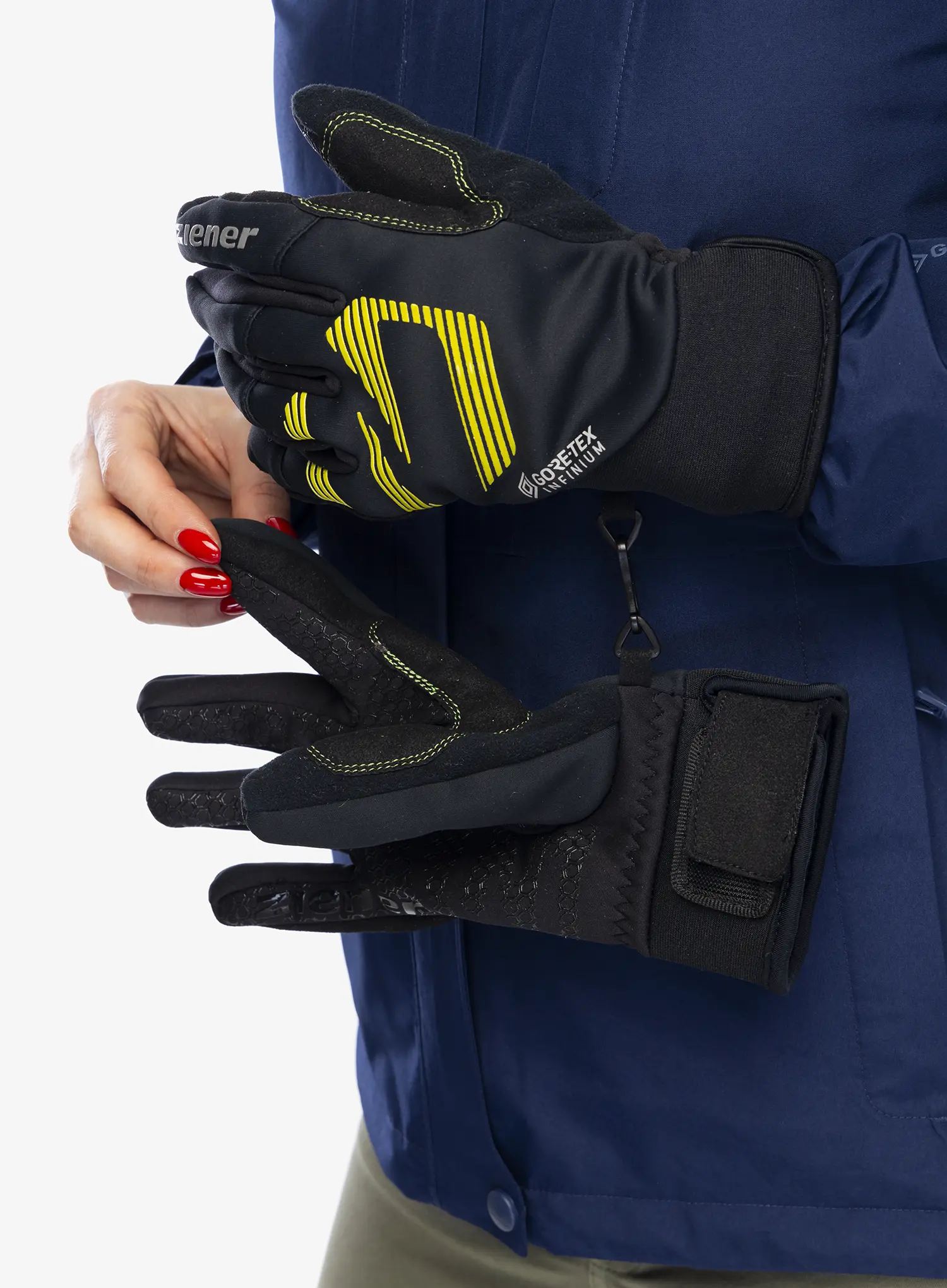 Softshell rukavice Ziener Ilko GTX INF - lime green