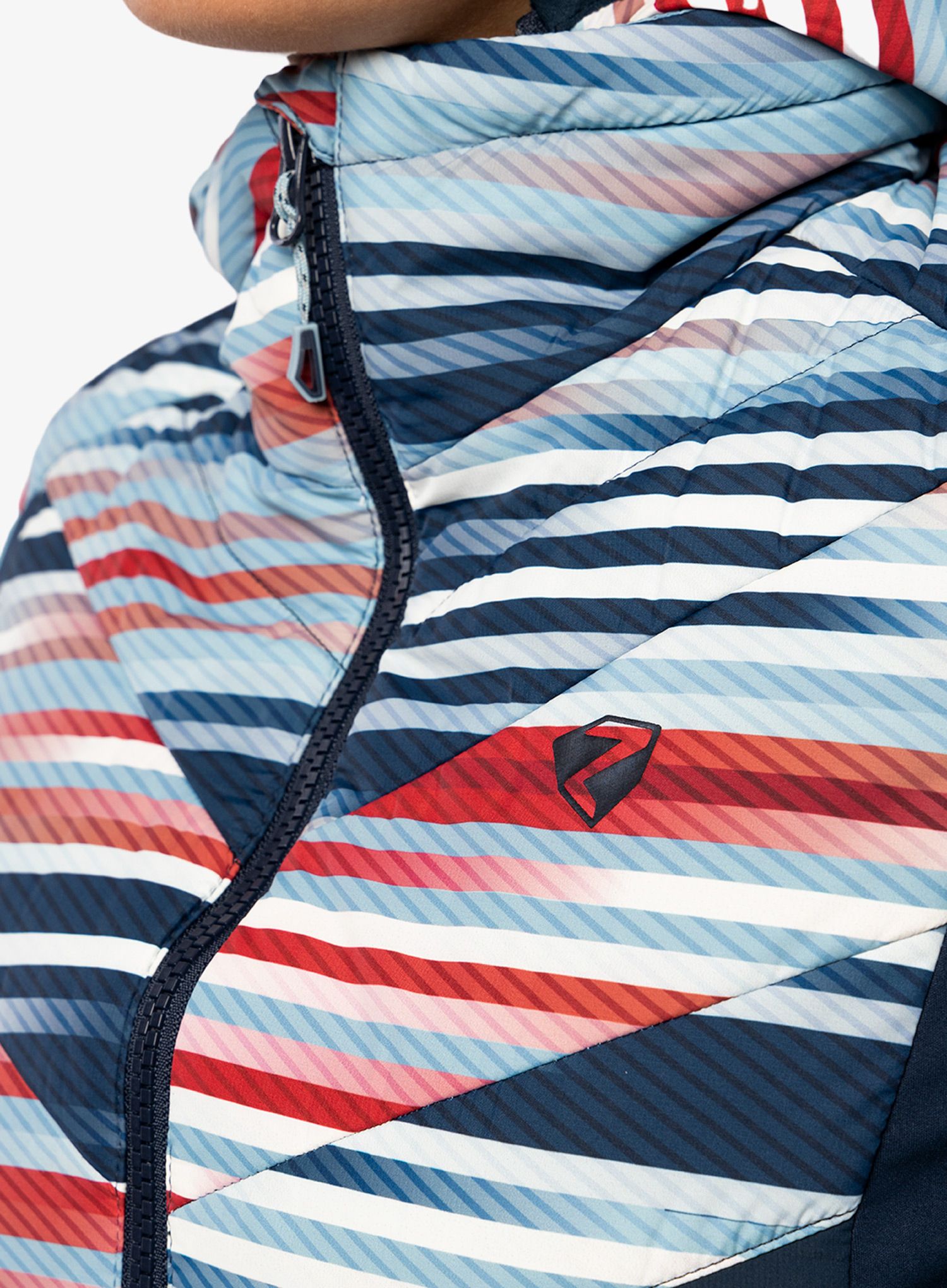 Ženska hibridna jakna Ziener Nafalda - dark navy stripe