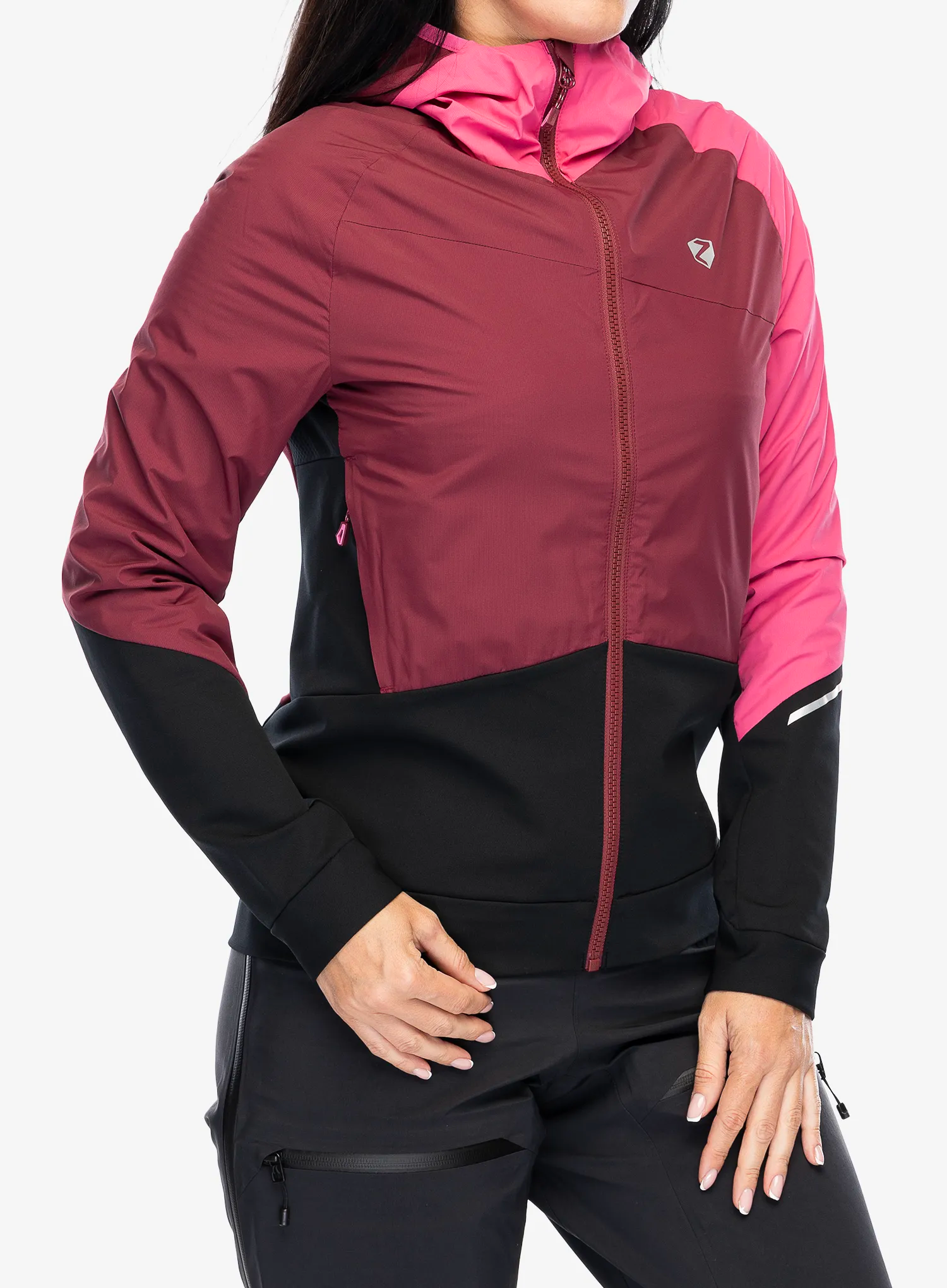 Ženska softshell jakna Ziener Nakima - black/berry