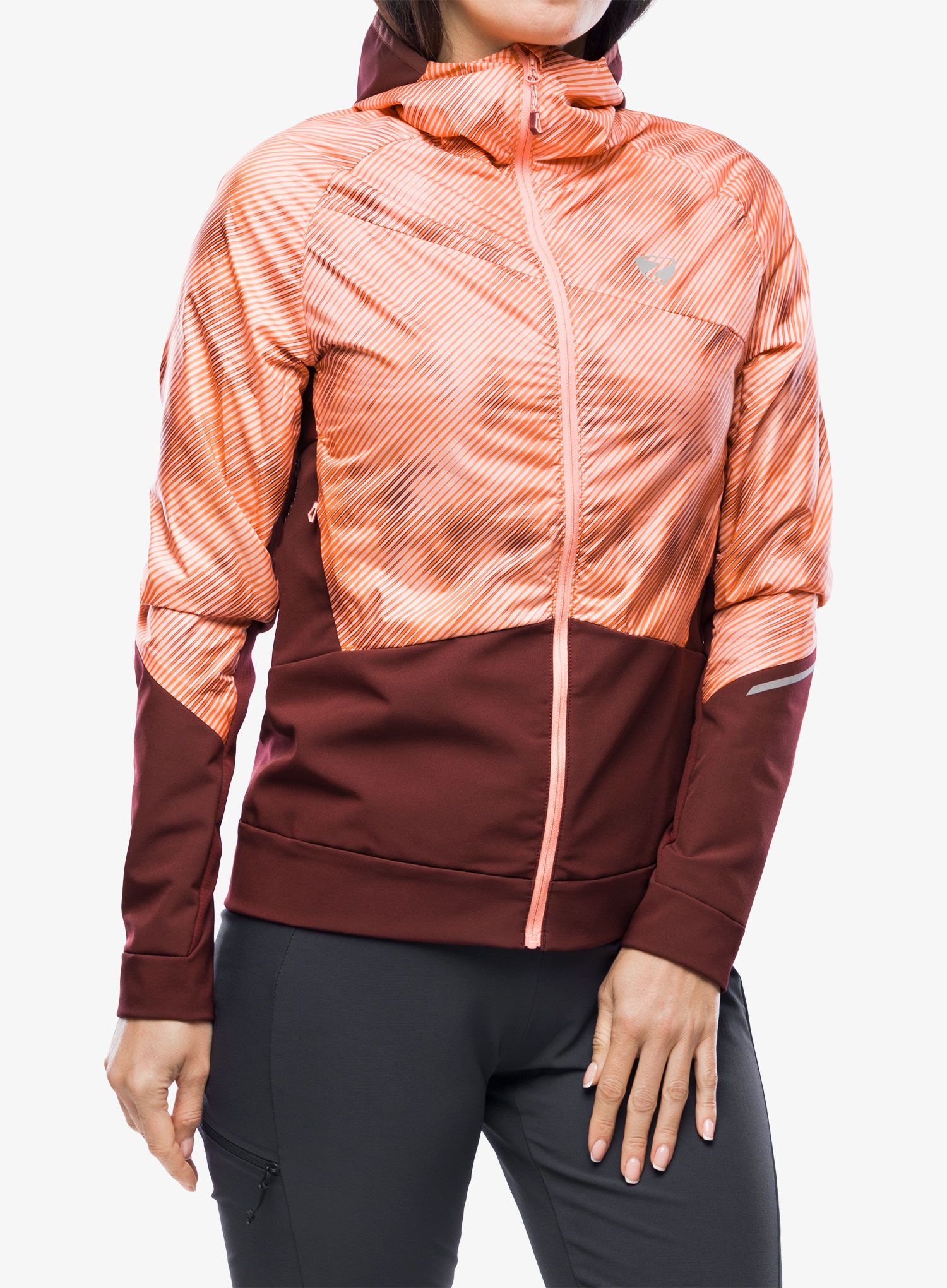 Ženska softshell jakna Ziener Nakima - pink stripe print