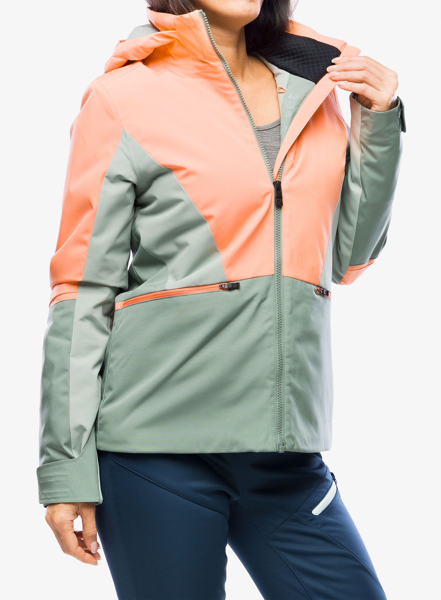 Ženska skijaška jakna Ziener Taimi - vibrant peach