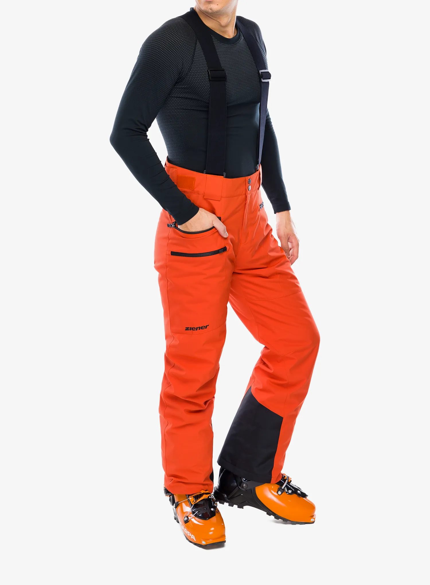 Skijaške hlače Ziener Tronador - orange pumpkin