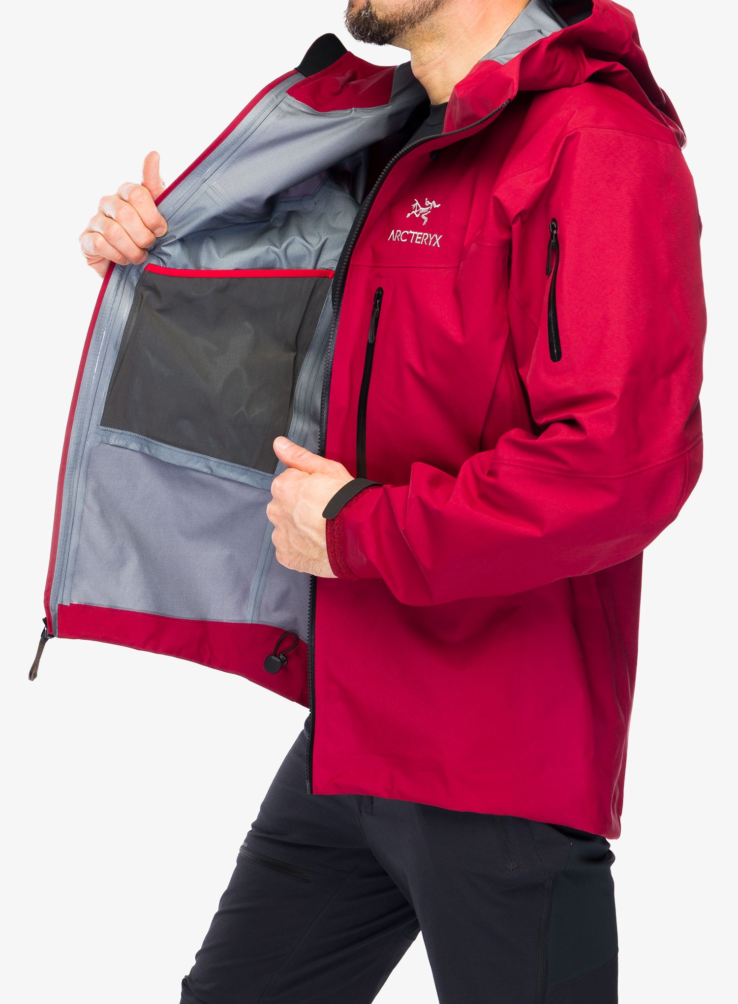 Kišna jakna Arcteryx Alpha SV Jacket - bordeaux/bordeaux