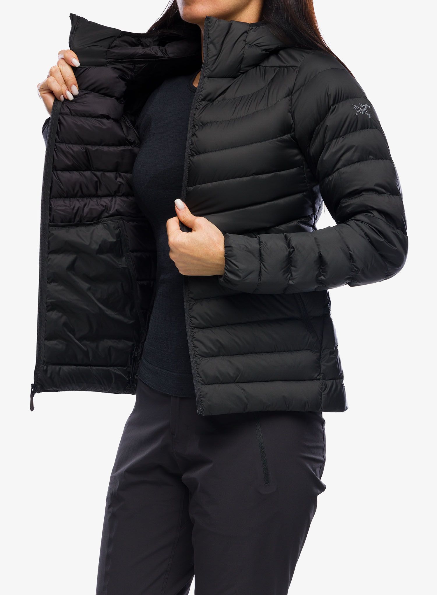 Ženska perjana jakna Arcteryx Cerium Hoody - blk