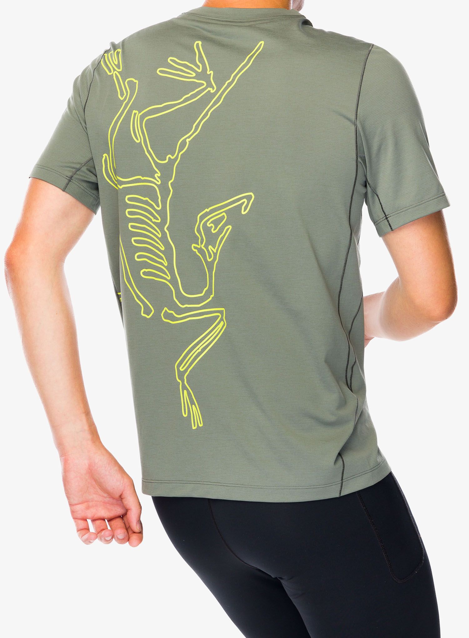 Majica za trčanje Arcteryx Cormac ArcBird Logo SS - forage heather II