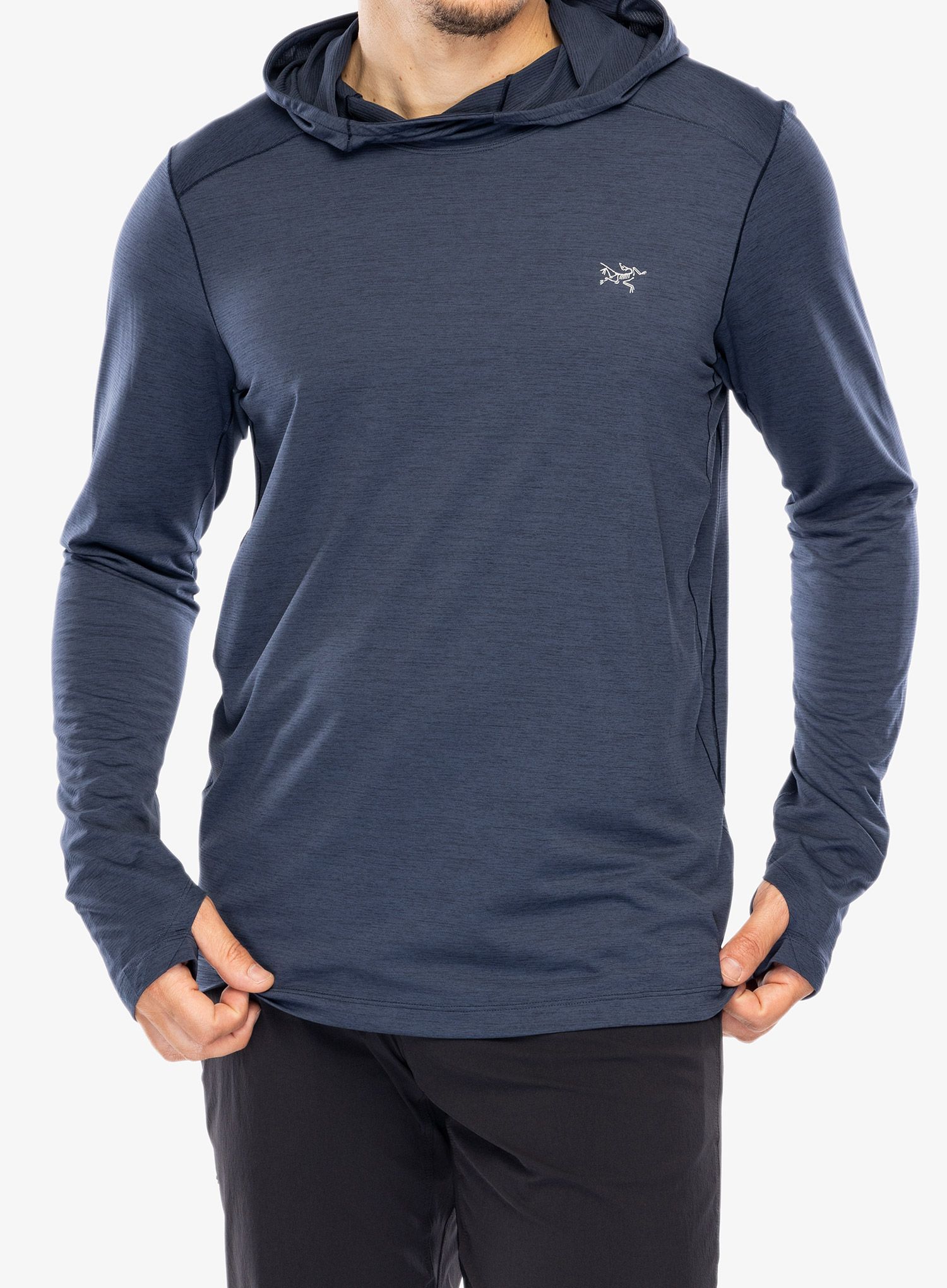 Dukserica za trčanje Arcteryx Cormac Hoody - black sapphire heather