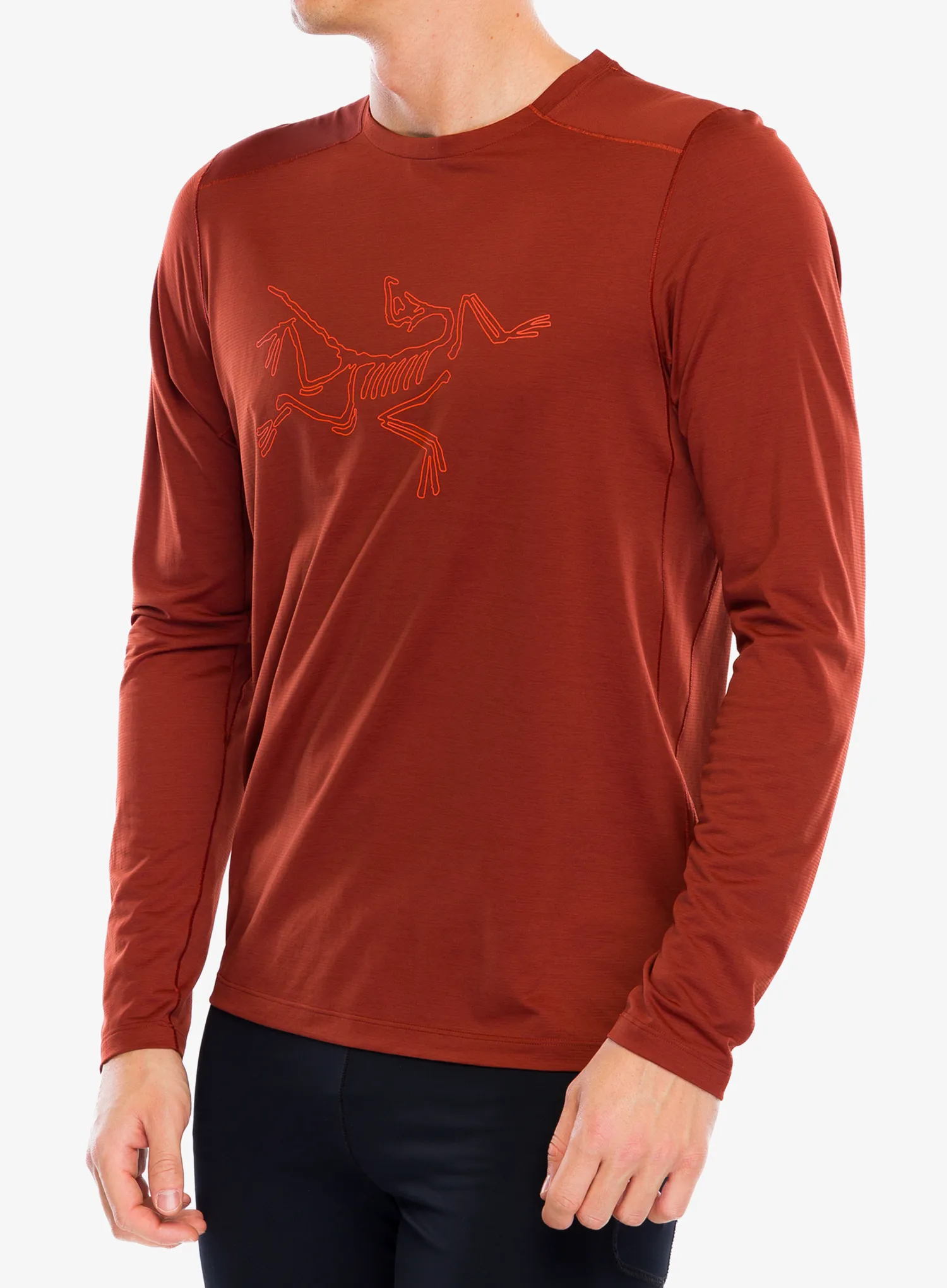 Dukserica za trčanje Arcteryx Cormac Logo LS - sequoia heather/solaris