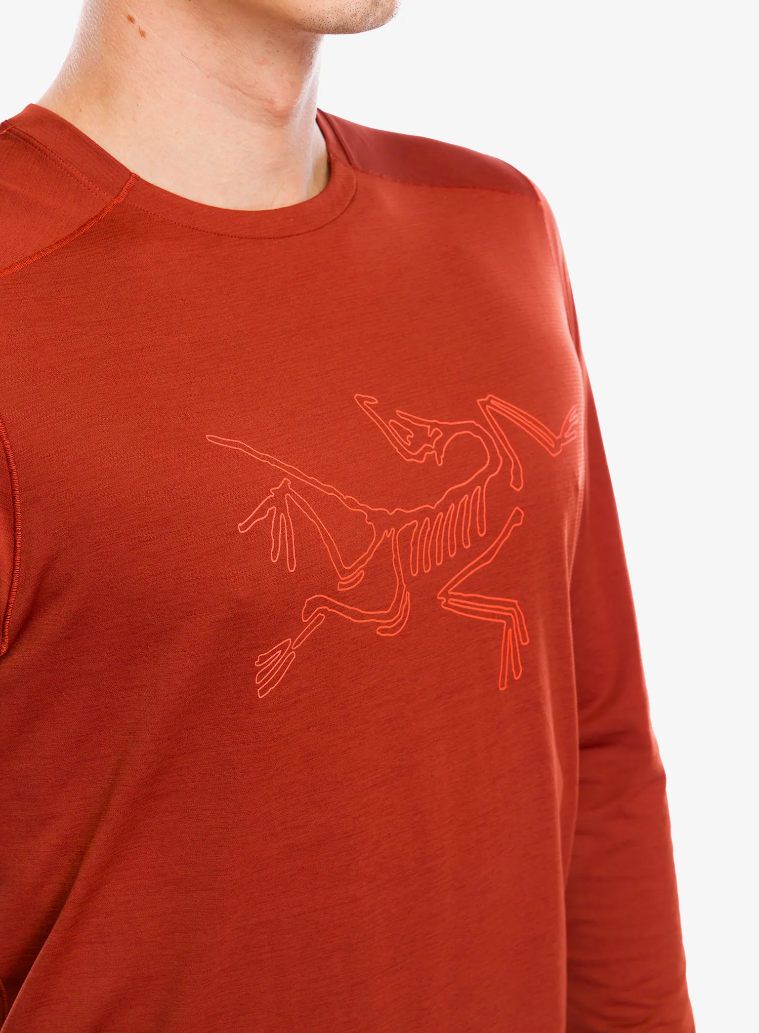 Dukserica za trčanje Arcteryx Cormac Logo LS - sequoia heather/solaris