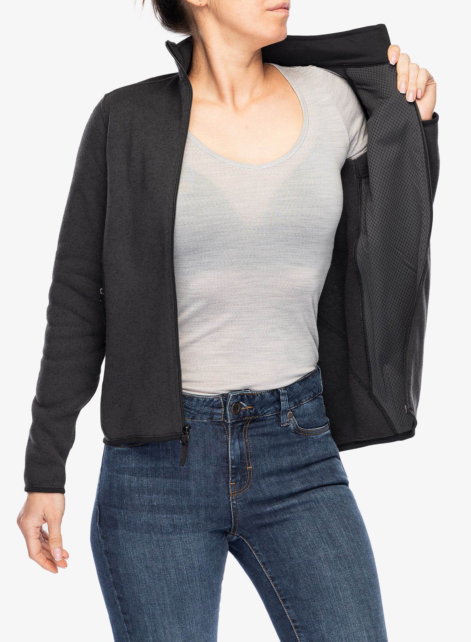 Ženska dukserica od flisa Arcteryx Covert Cardigan - black heather II