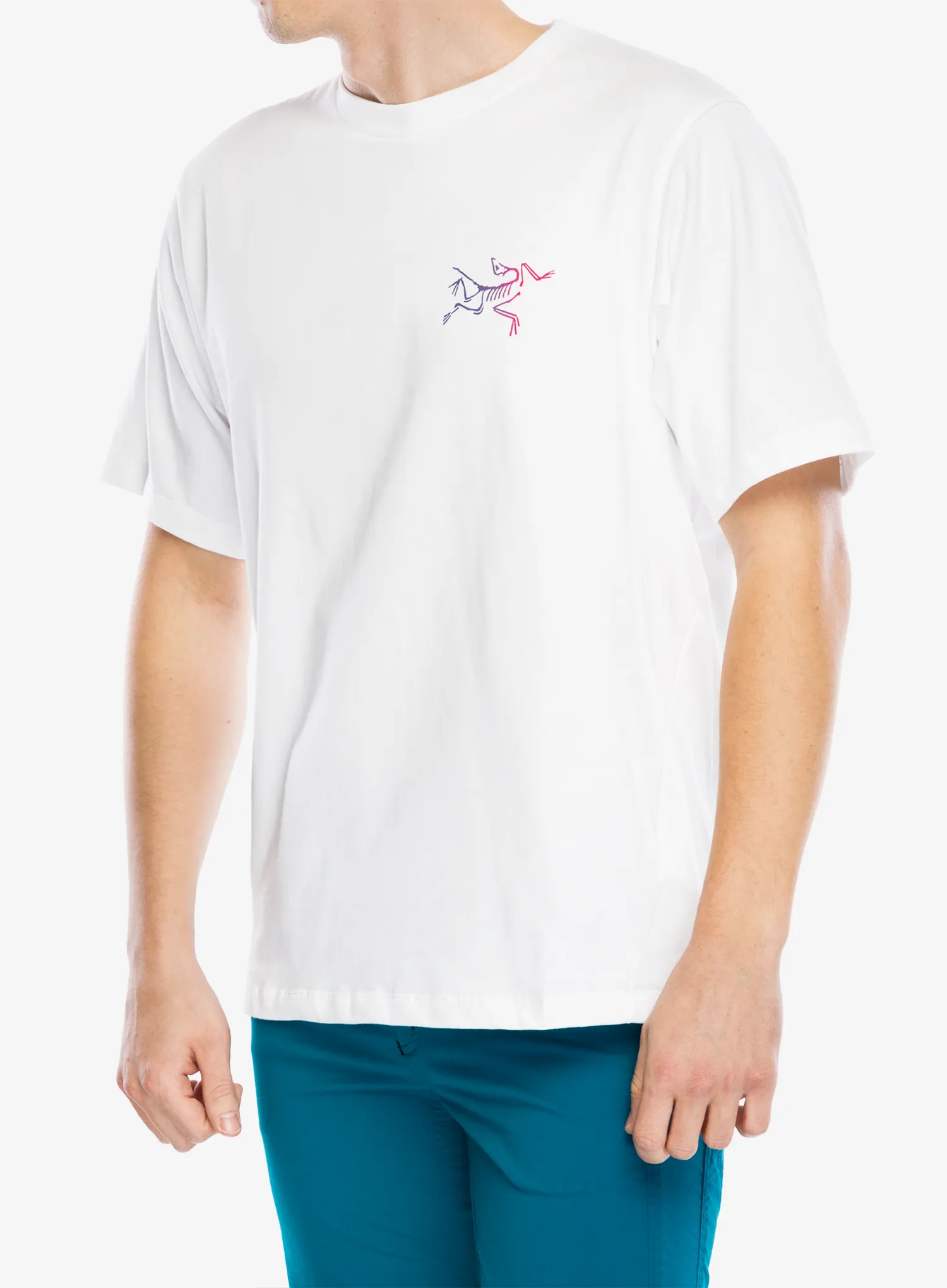 Penjačka majica Arcteryx Kragg Cotton Logo SS - white light/multi