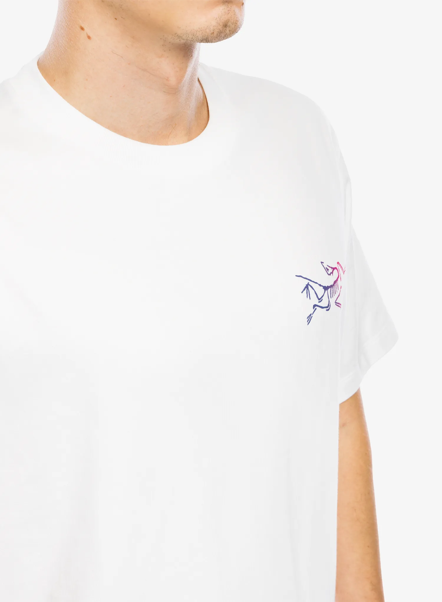 Penjačka majica Arcteryx Kragg Cotton Logo SS - white light/multi