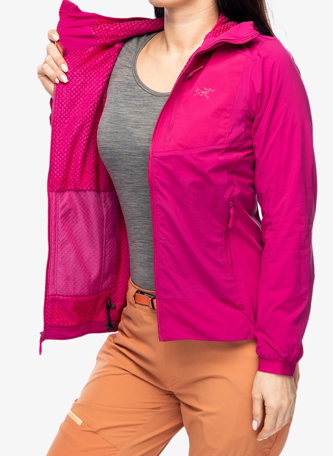 Jakna s postavom ženska Arcteryx Proton Lightweight Hoody - amaranthus
