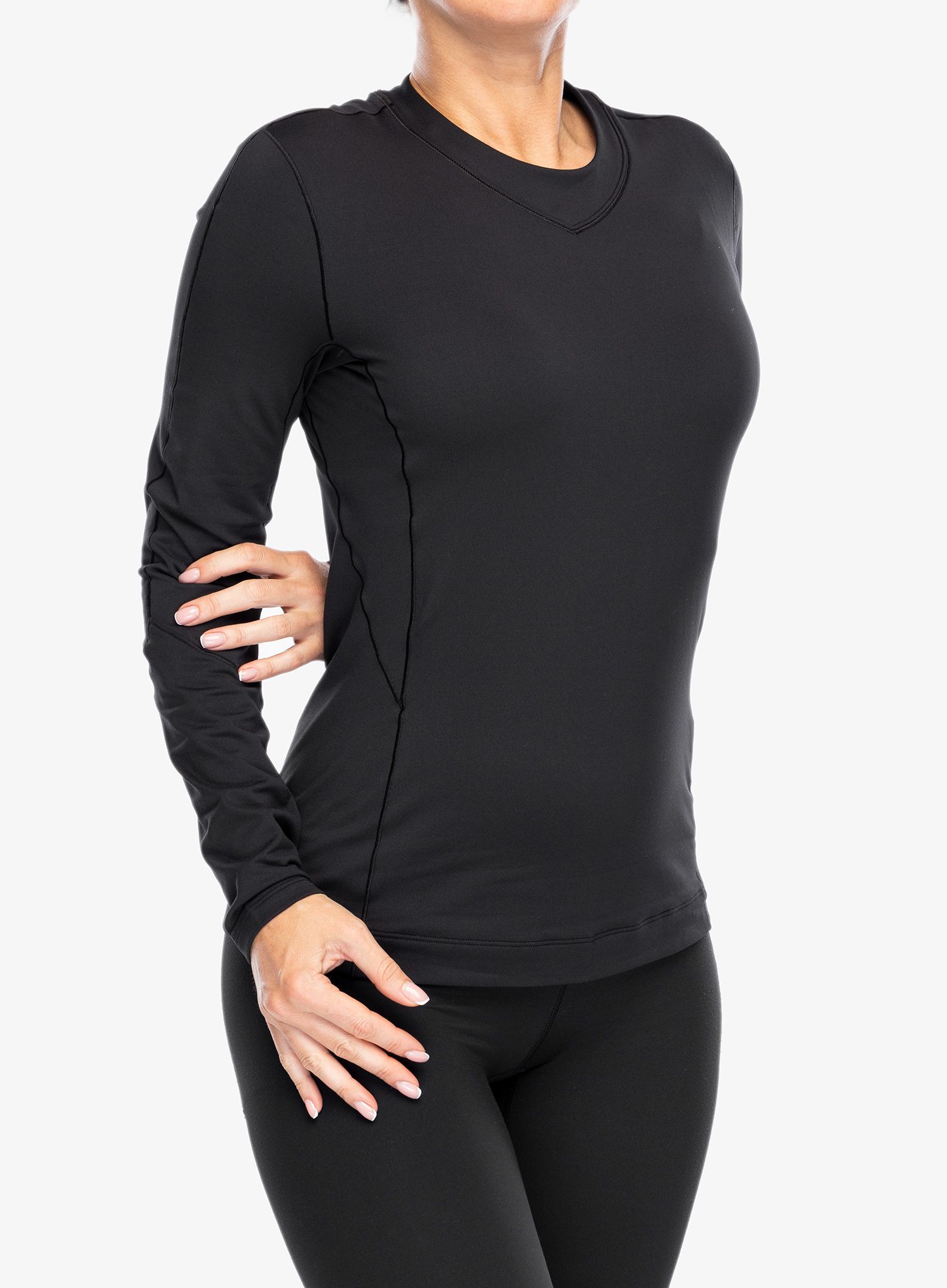 Ženska termoaktivna dukserica Arcteryx Rho Crew Neck LS - black