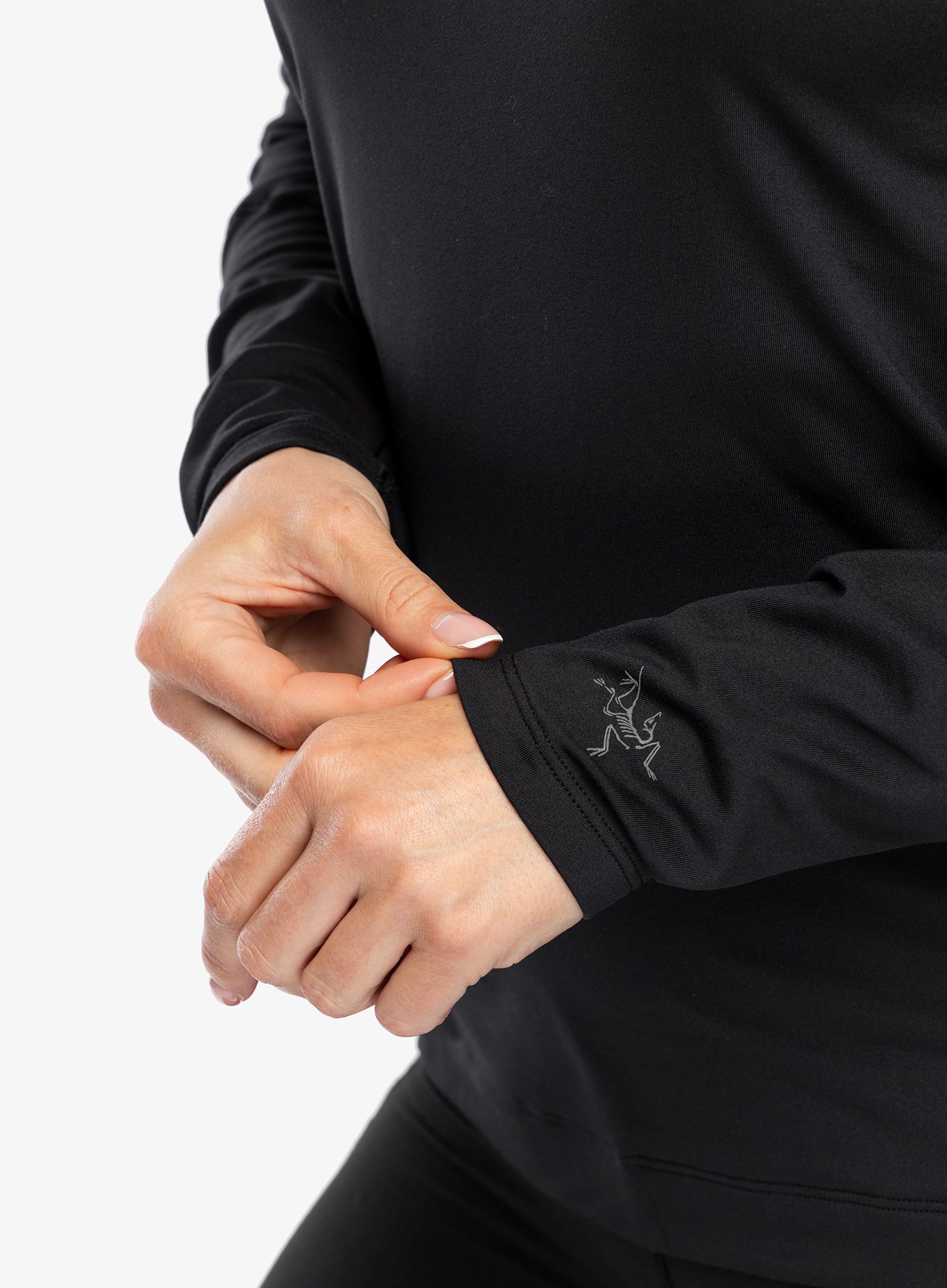 Ženska termoaktivna dukserica Arcteryx Rho Crew Neck LS - black