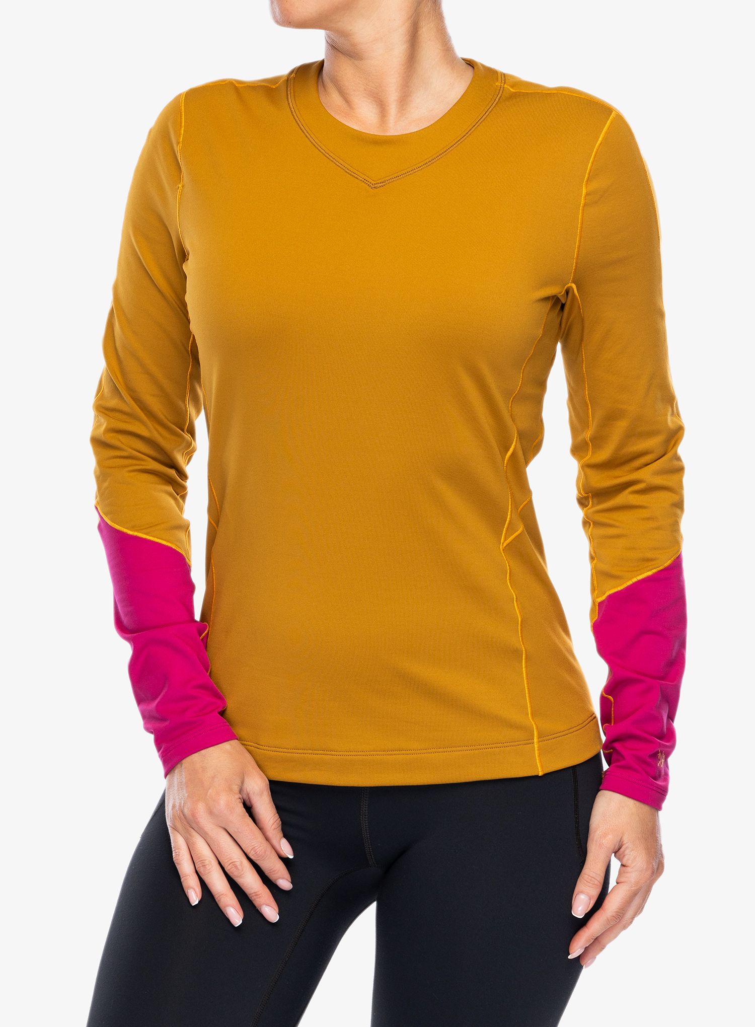 Ženska termoaktivna dukserica Arcteryx Rho Crew Neck LS - yukon/amaranthus/edziza