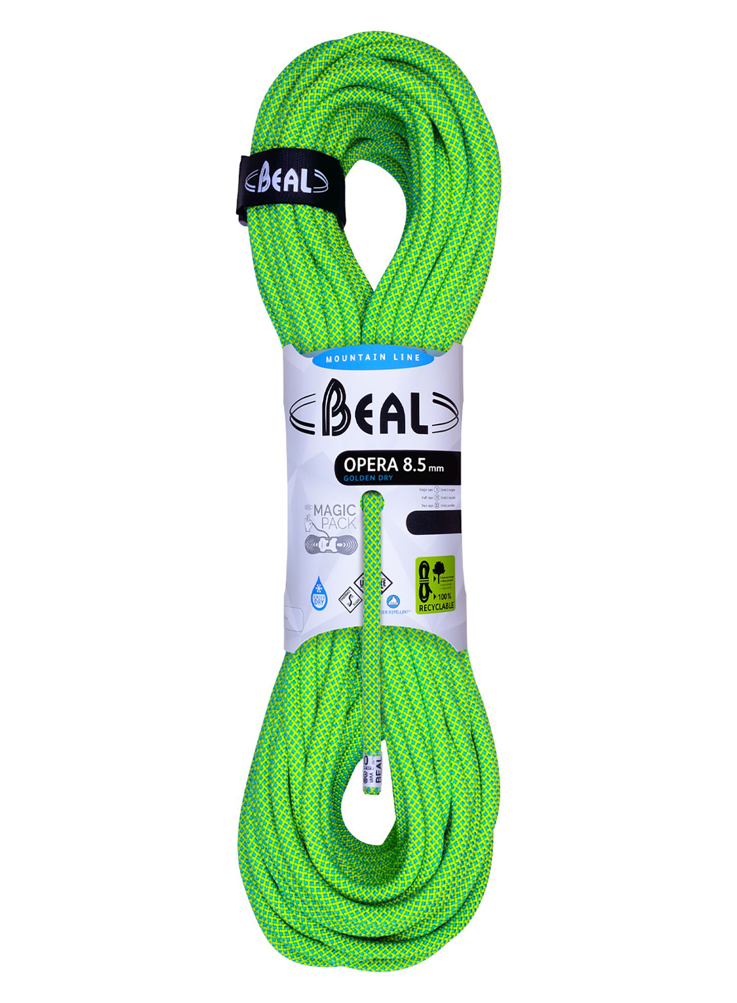 Uže za penjanje Beal Opera 8,5 mm 70m Unicore Golden Dry - green
