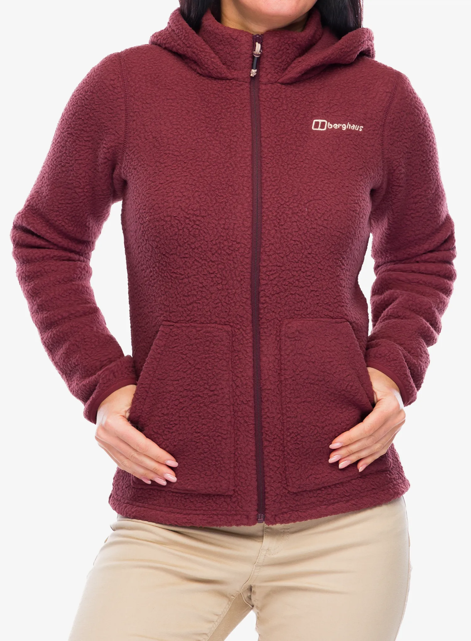 Ženska jakna od flisa Berghaus Darria FZ Hooded Jacket - garnet