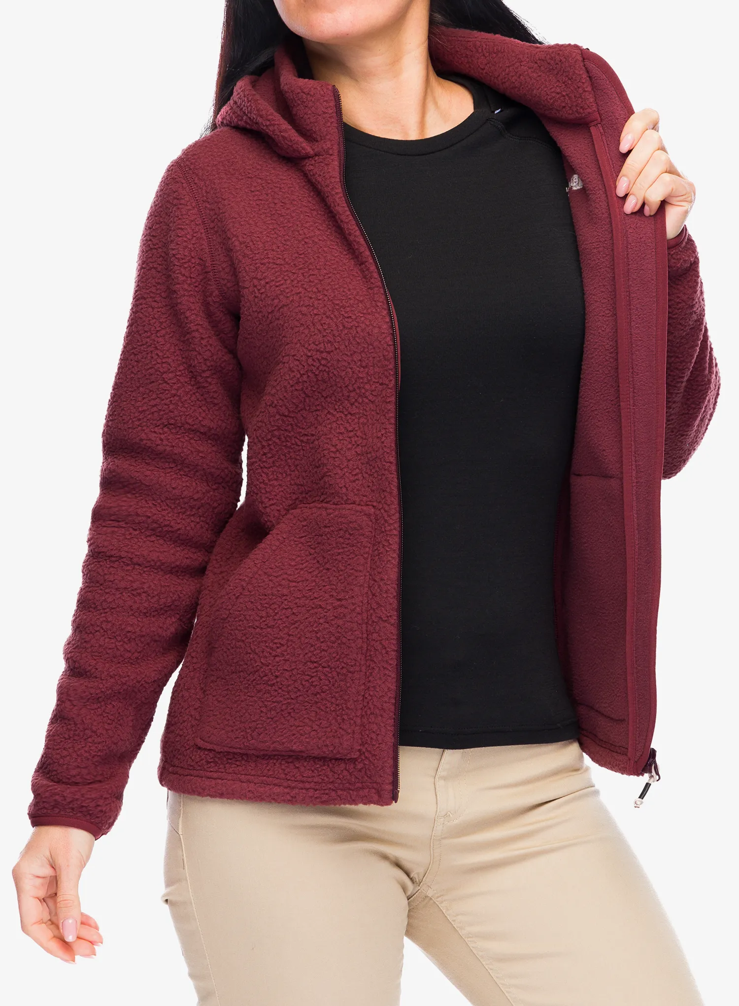 Ženska jakna od flisa Berghaus Darria FZ Hooded Jacket - garnet