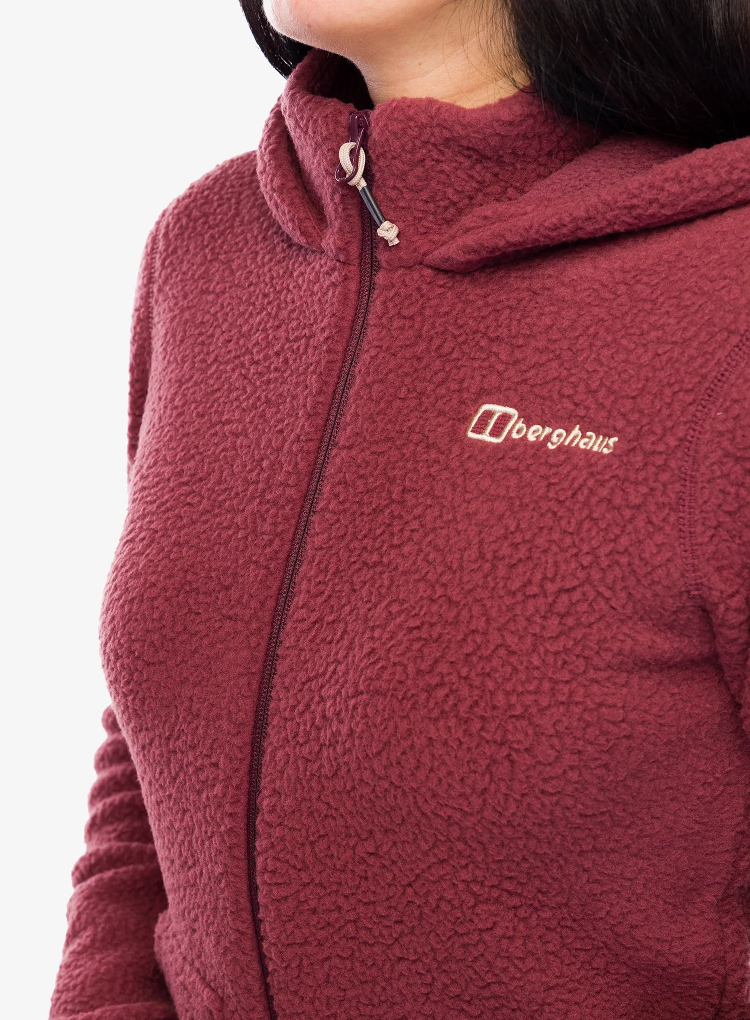 Ženska jakna od flisa Berghaus Darria FZ Hooded Jacket - garnet