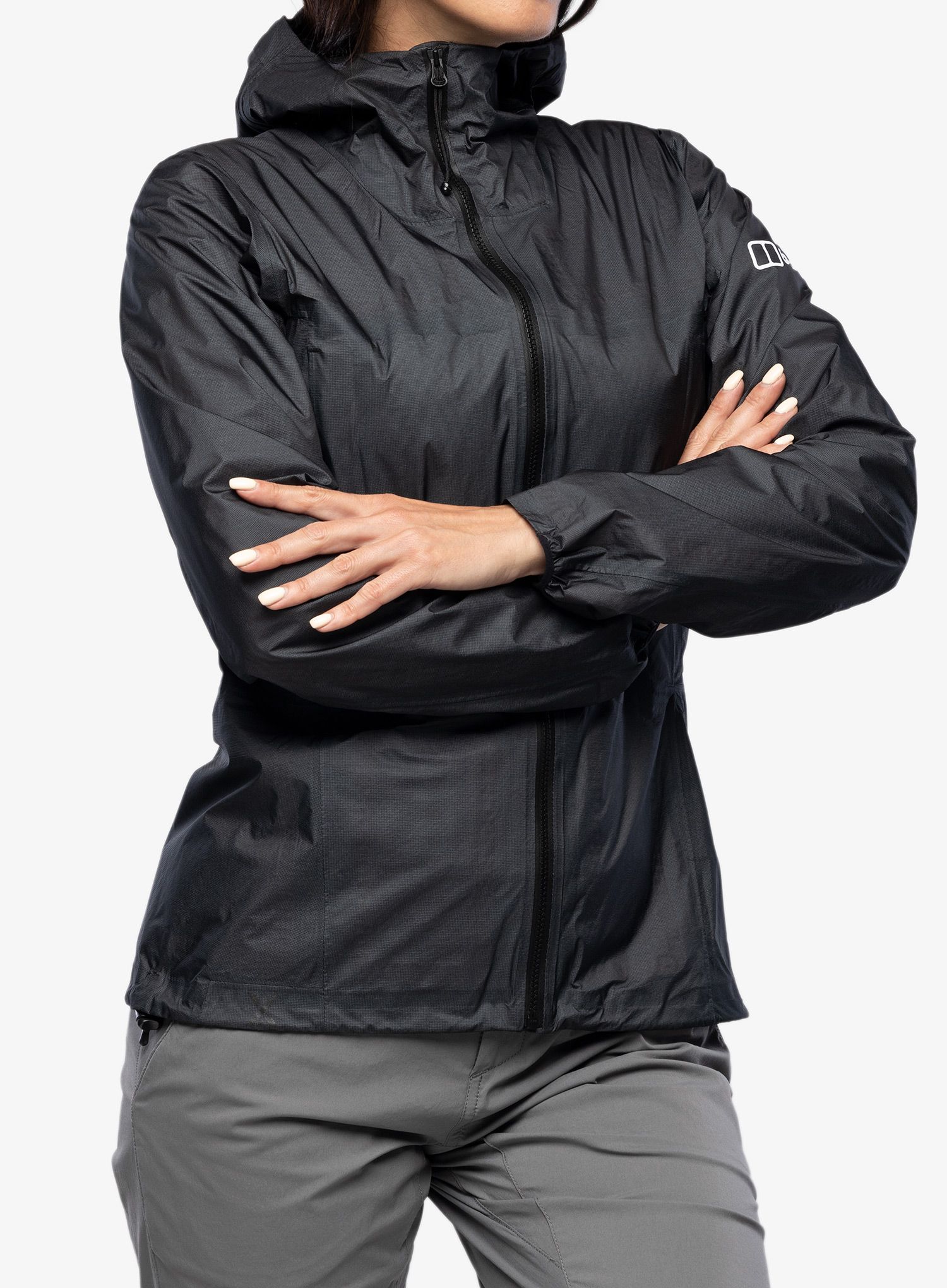 Ženska kišna jakna Berghaus MTN Guide Hyper Alpha Jacket - black/black