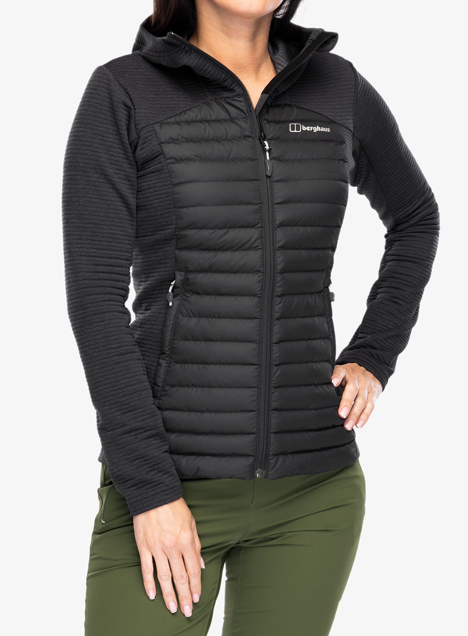 Ženska hibridna jakna Berghaus Nula Hybrid Jacket - black/black