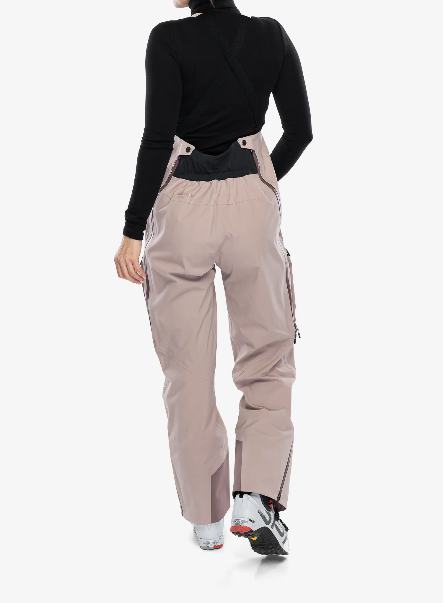 Ženske skijaške hlače Black Diamond Factor Bibs - pale mauve