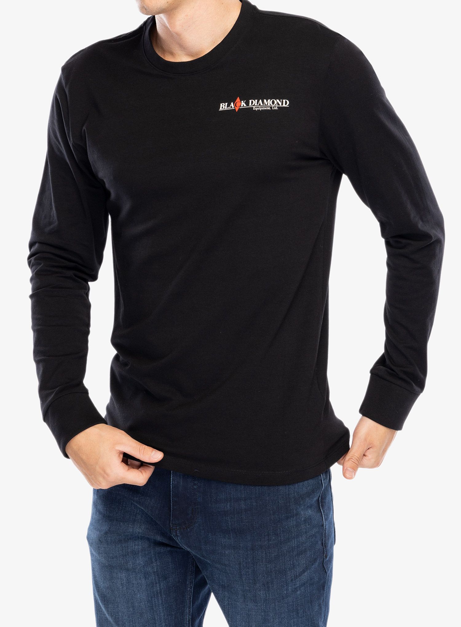 Majica dugih rukava Black Diamond Heritage Wordmark LS Tee - black