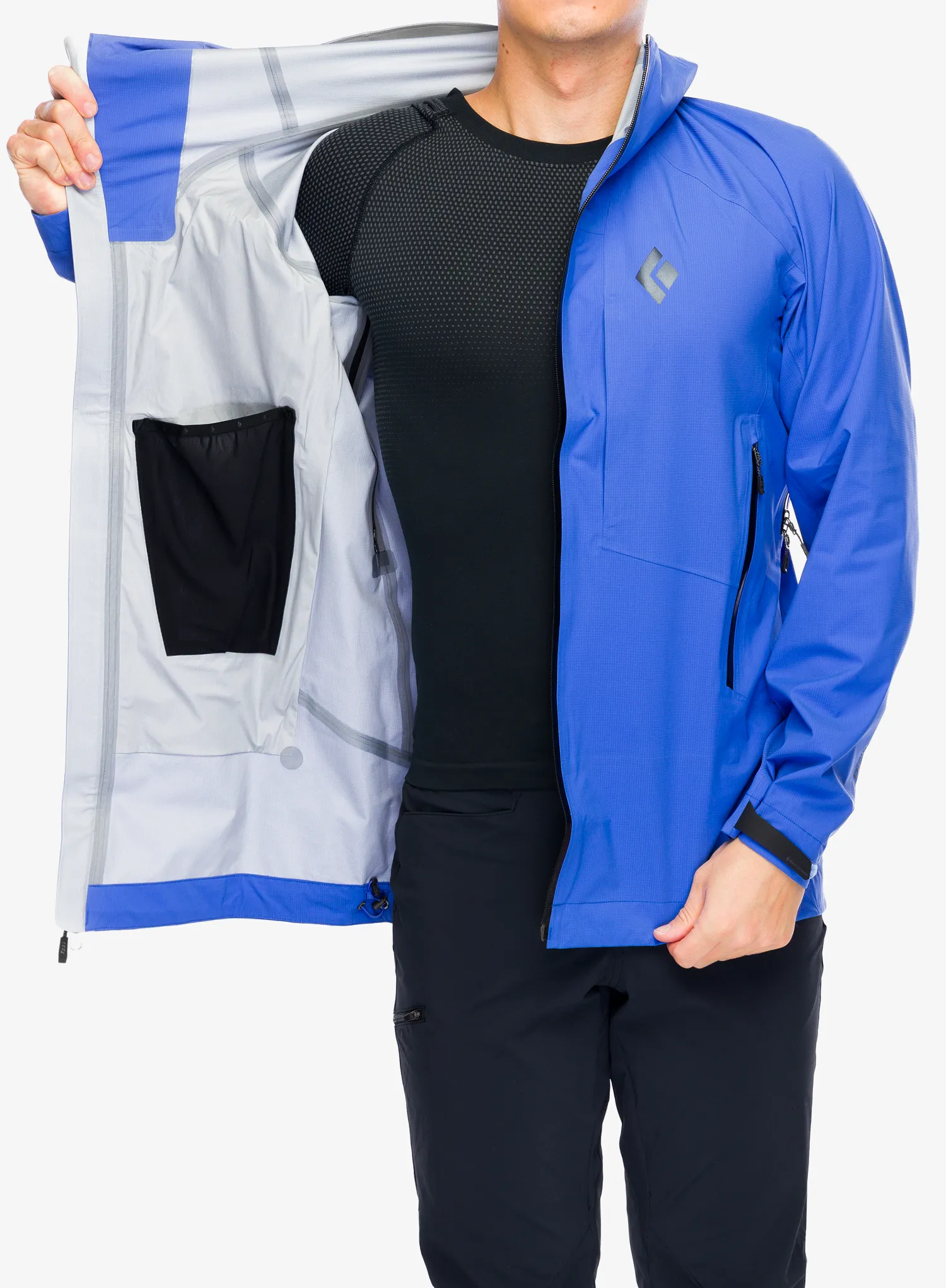 Kišna jakna Black Diamond Highline Stretch Shell - clean blue