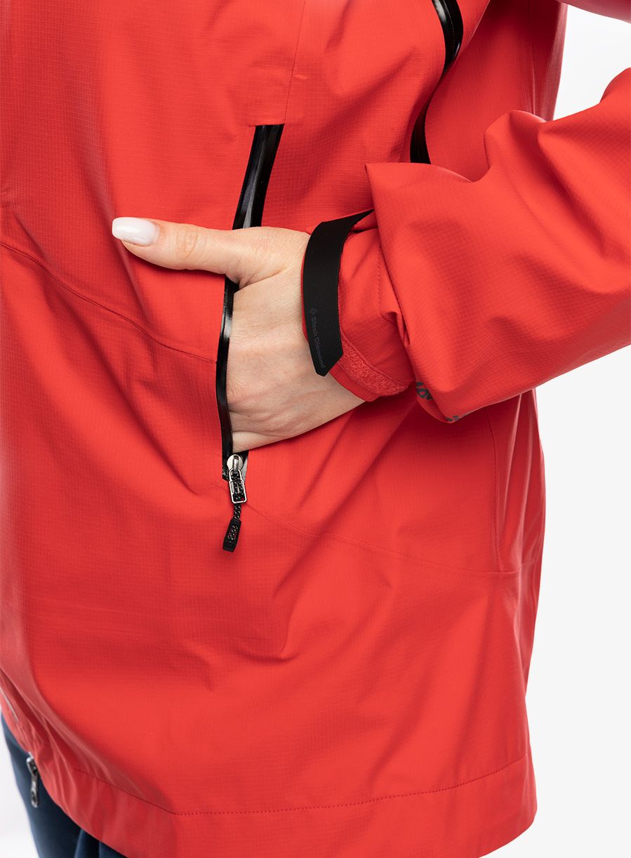 Ženska jakna s membranom Black Diamond Highline Stretch Shell - coral red