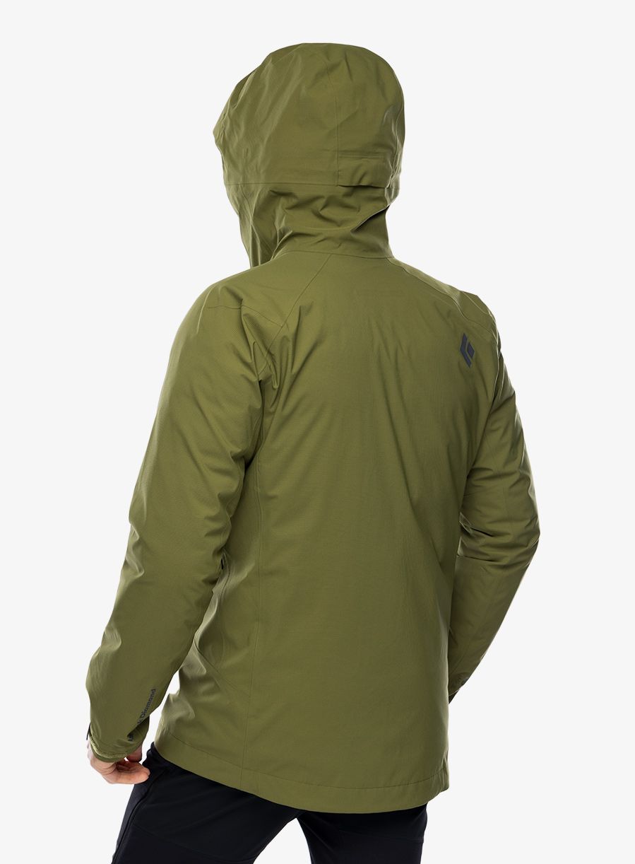 Kišna jakna Black Diamond Highline Stretch Shell - crag green