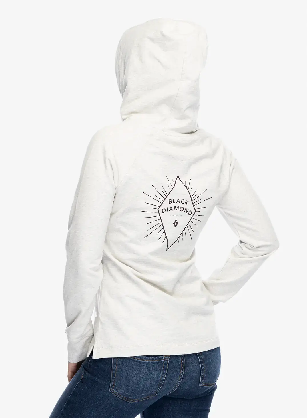 Dukserica s kapuljačom ženska Black Diamond Rays Pullover Hoody - light gray heather
