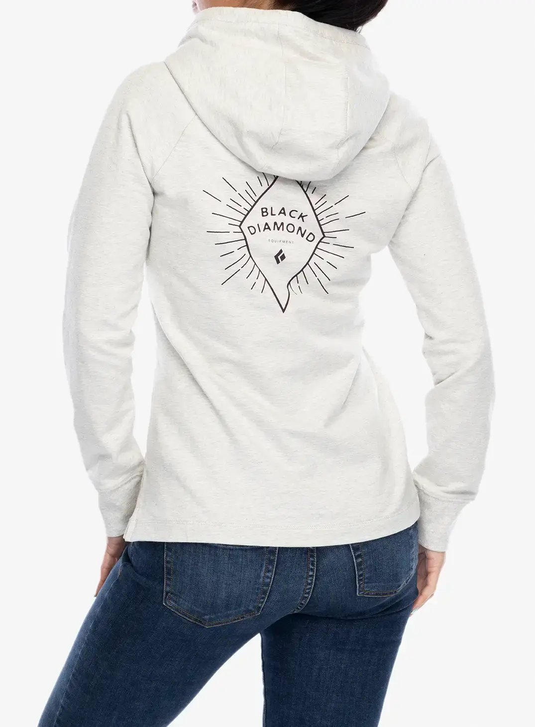 Dukserica s kapuljačom ženska Black Diamond Rays Pullover Hoody - light gray heather