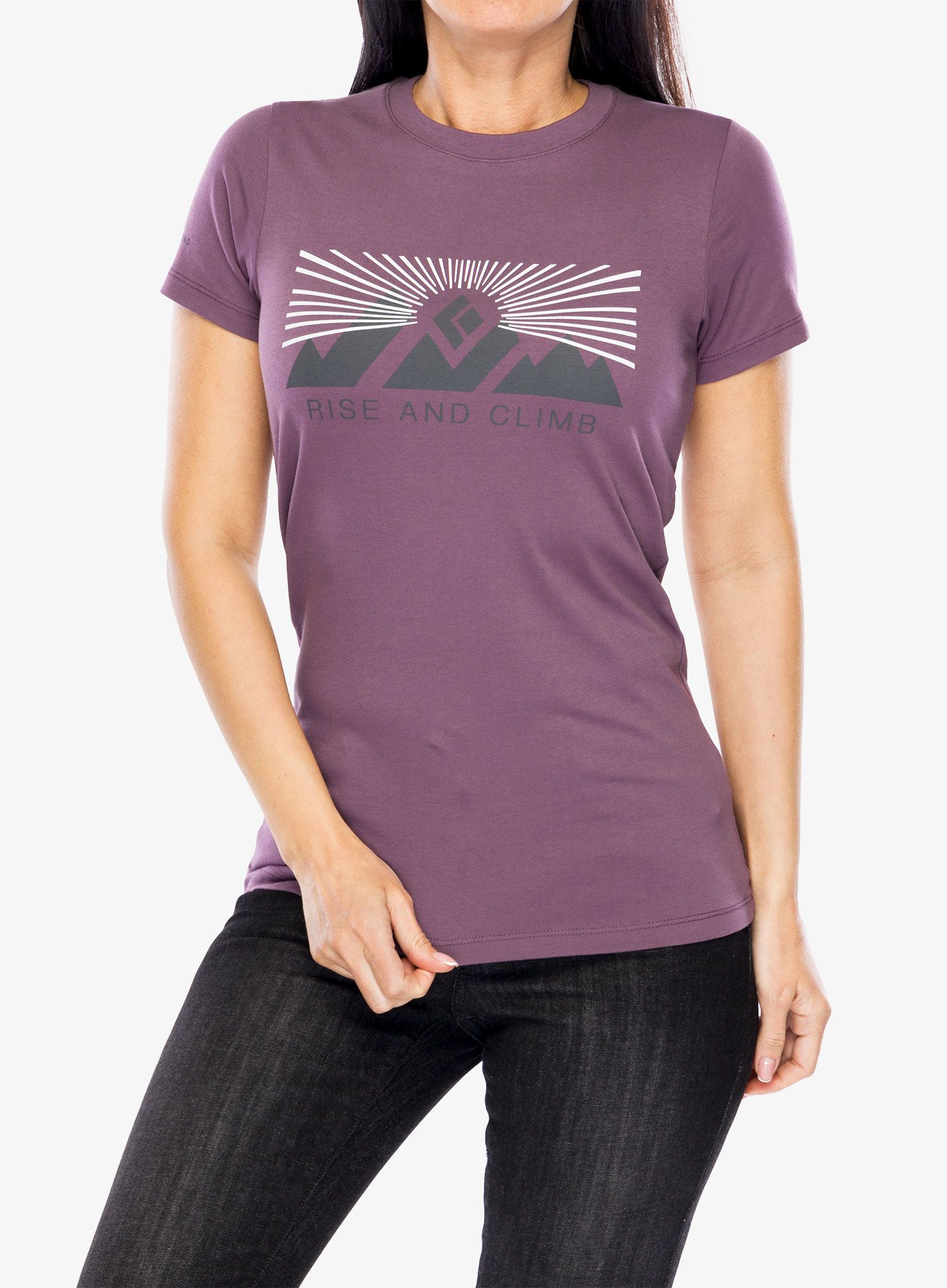 Ženska majica Black Diamond Rise and Climb Tee - mulberry