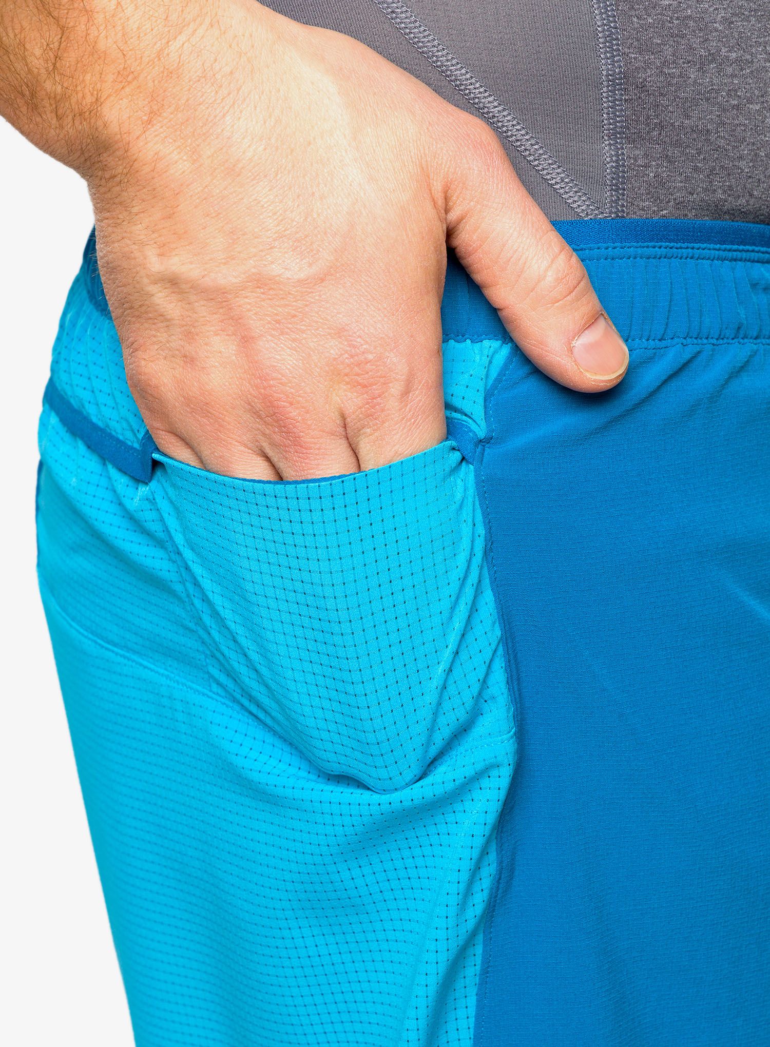 Kratke hlače za trčanje Brooks High Point 7 2-in-1 Short - hyper blue/mist/pacific