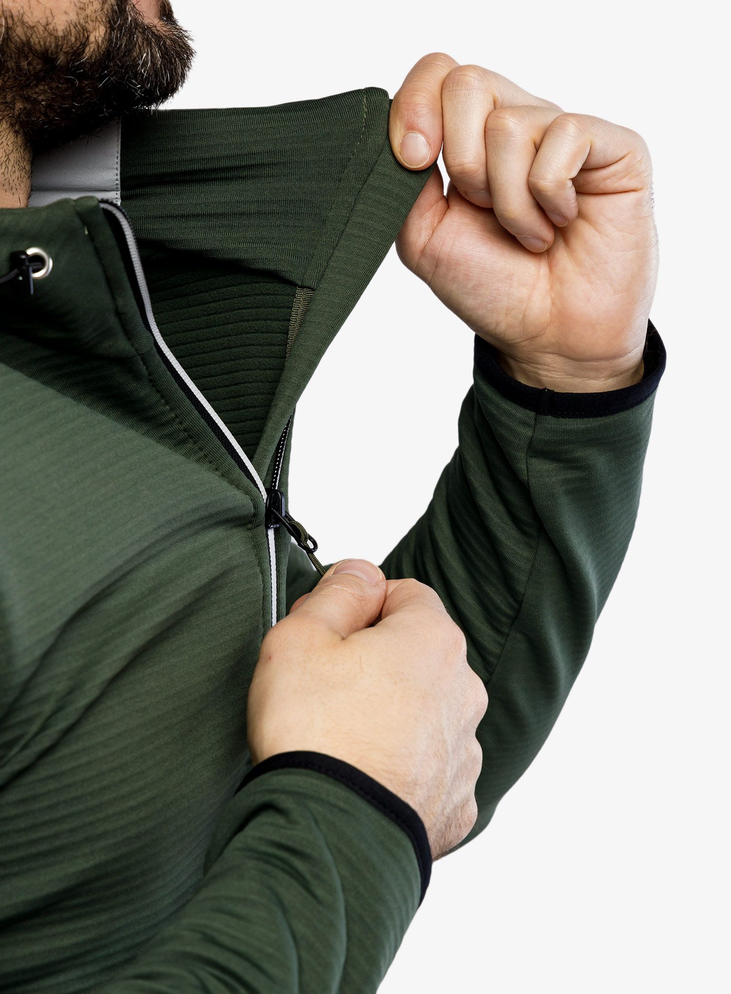 Jakna od flisa CMP Edge Jacket Fix Hood - oil green