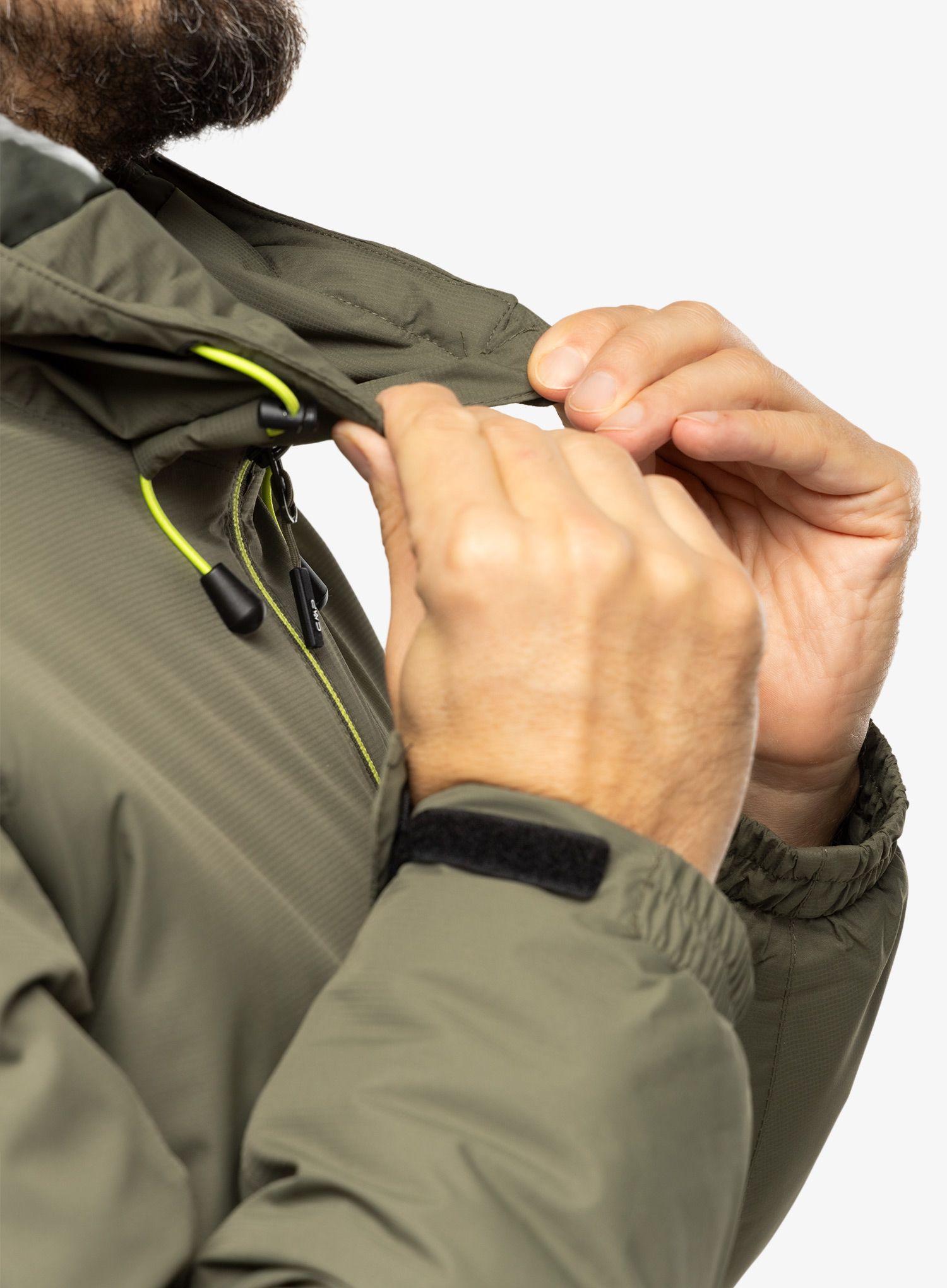 Jakna s postavom CMP Franz Jacket Fix Hood - kaki