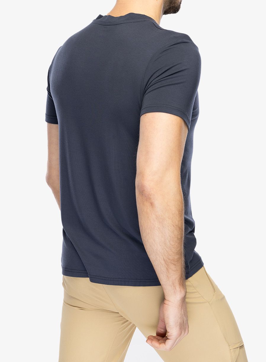 Majica s tiskom CMP Verte T-Shirt Bamboo Jersey - b.blue/lime