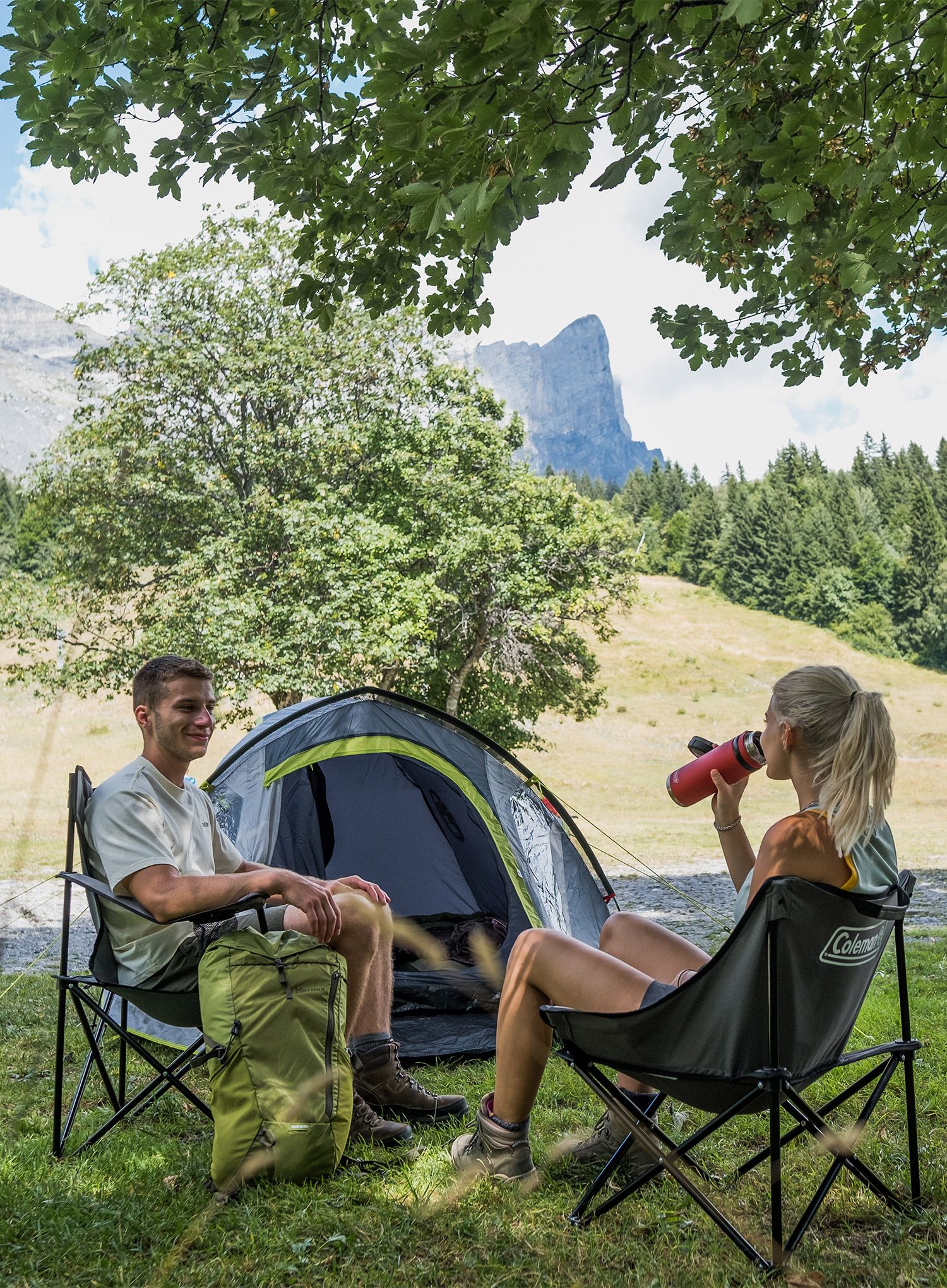 Šator za tri osobe Coleman Darwin 3 Plus - grey/green