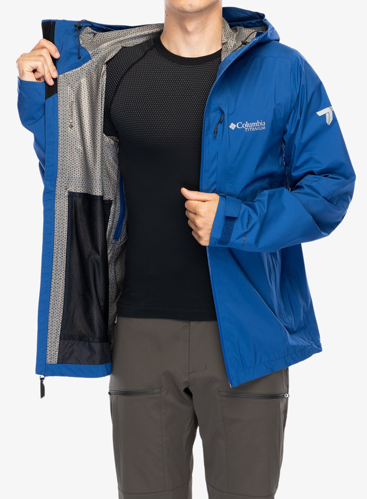 Kišna jakna Columbia Ampli-Dry II Shell - mountain blue