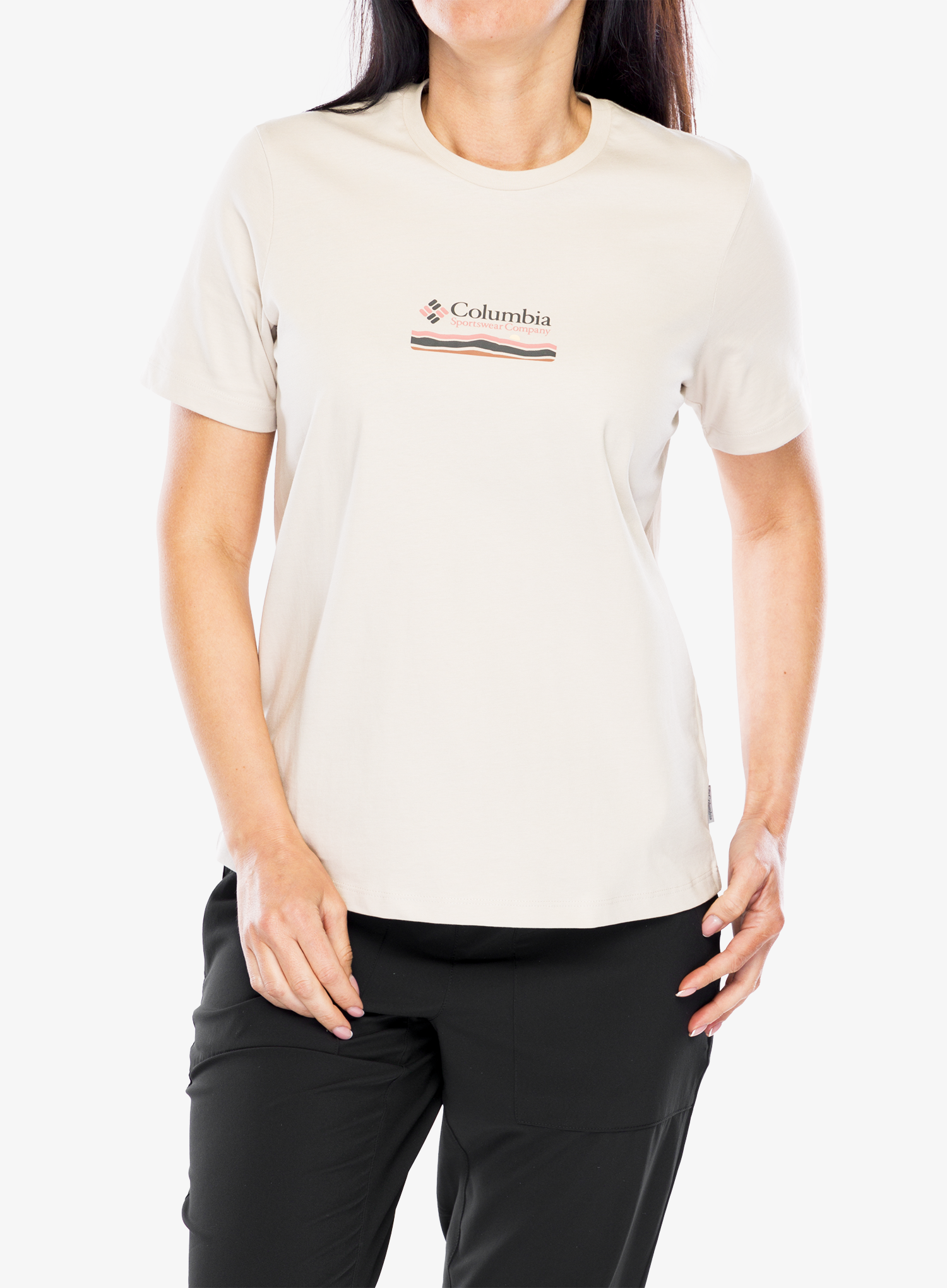 Ženska pamučna majica Columbia Boundless Beauty S/S Tee - dark stone/heritage