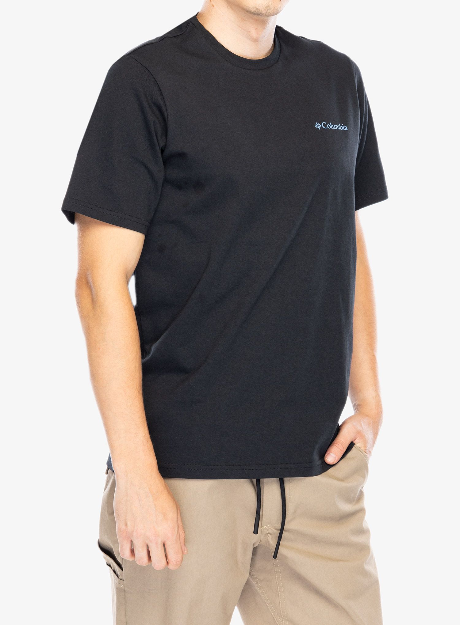 Majica s tiskom Columbia Explorers Canyon Back S/S Tee - black/bearly tribe