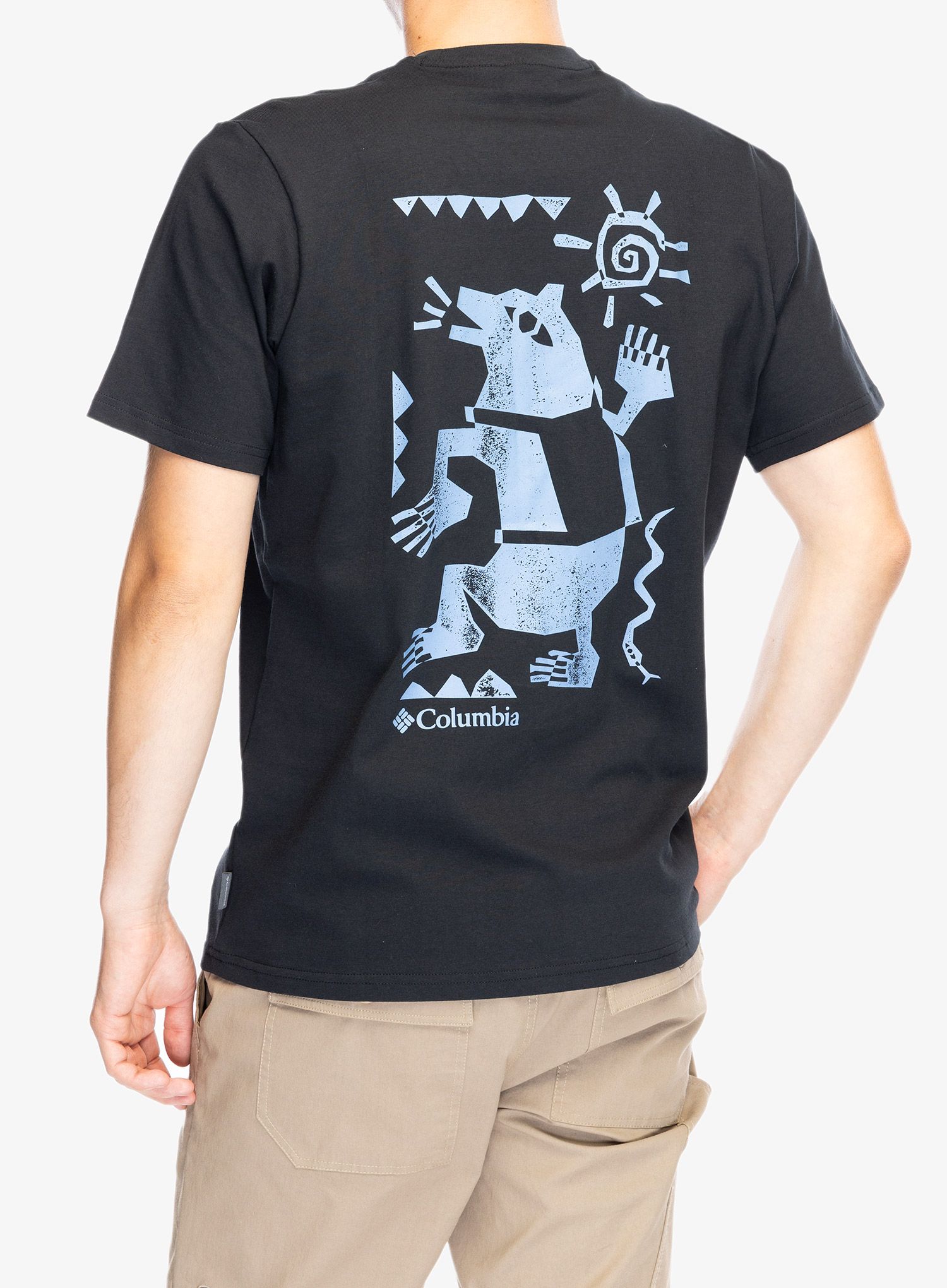 Majica s tiskom Columbia Explorers Canyon Back S/S Tee - black/bearly tribe