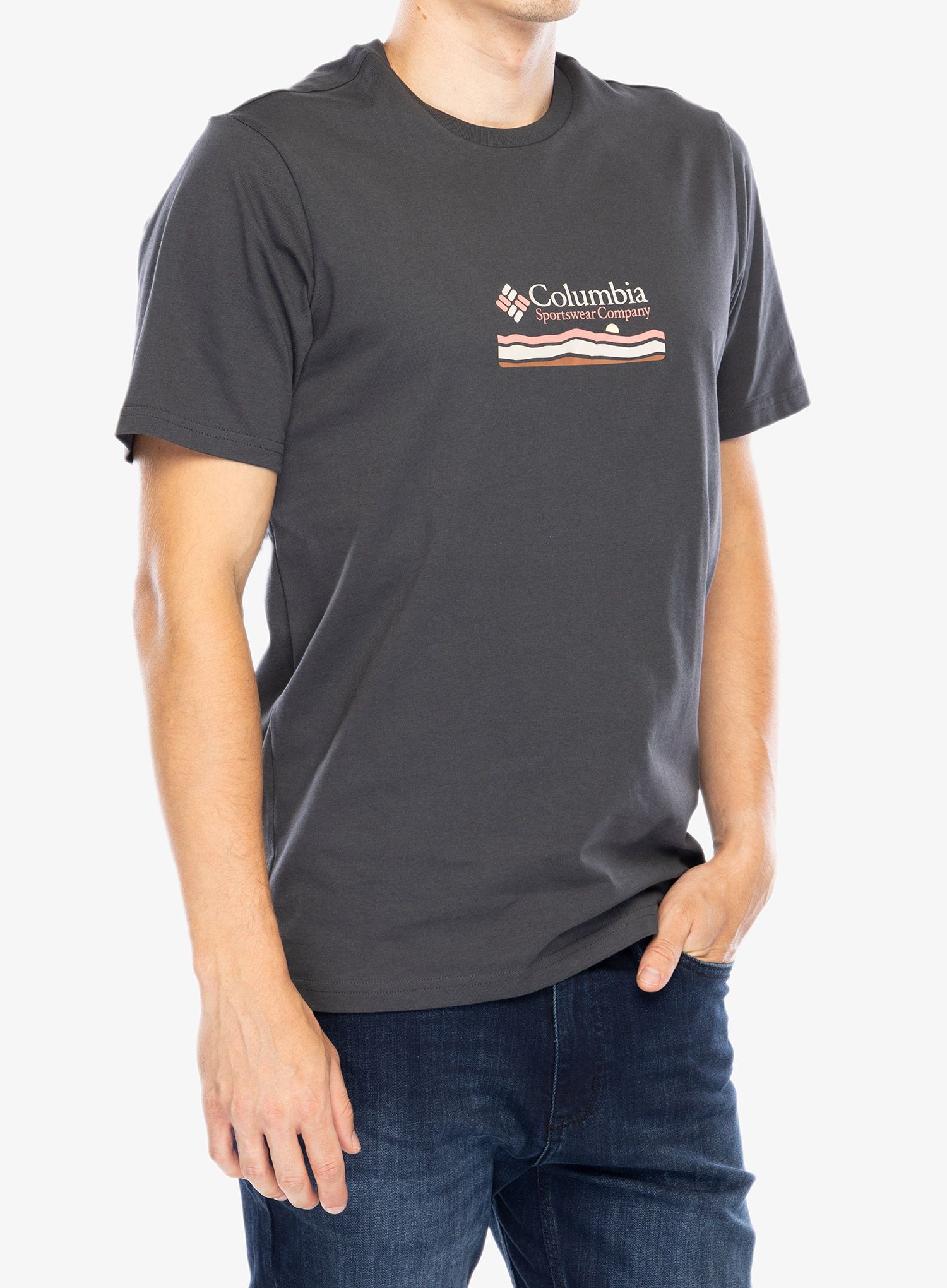 Pamučna majica Columbia Explorers Canyon Back S/S Tee - shark/heritage hills