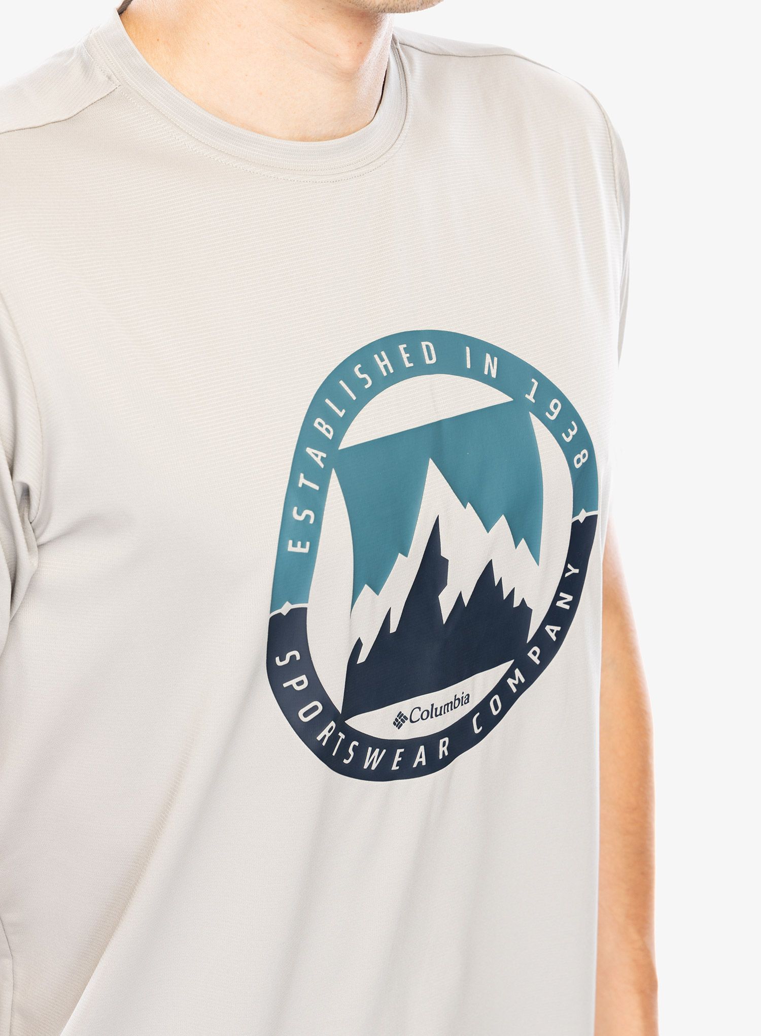Brzosušeća majica Columbia Ice Lake II SS Tee - flint grey/boundless borders